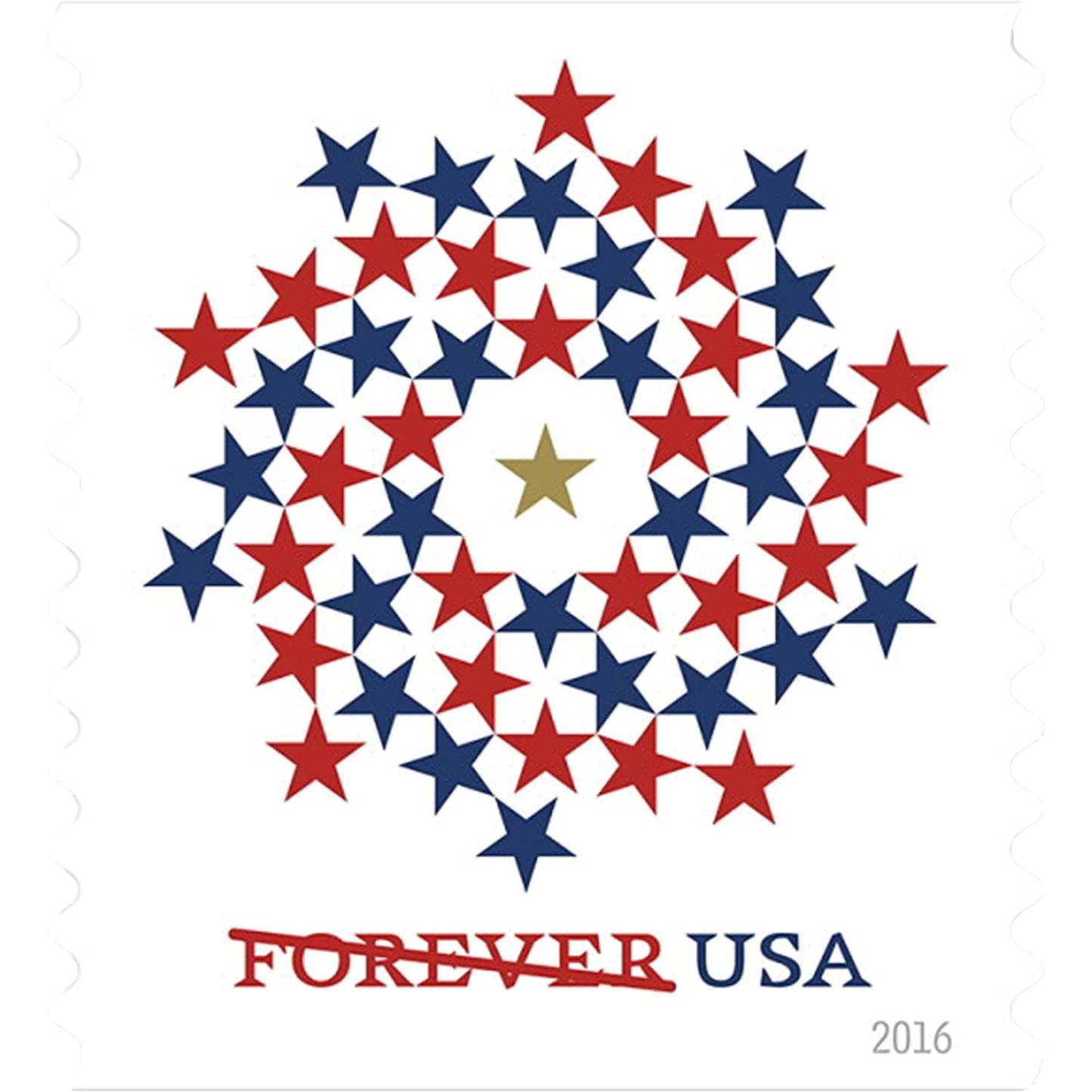 Patriotic Spiral Forever First Class Postage Stamps-ForeverStamps
