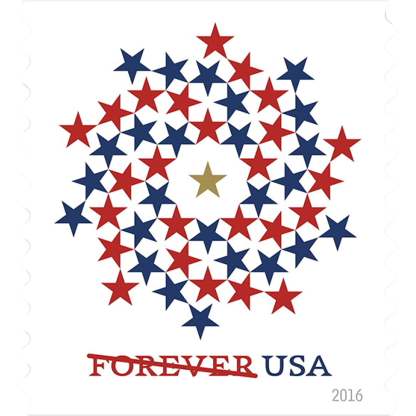 Patriotic Spiral Forever First Class Postage Stamps-ForeverStamps