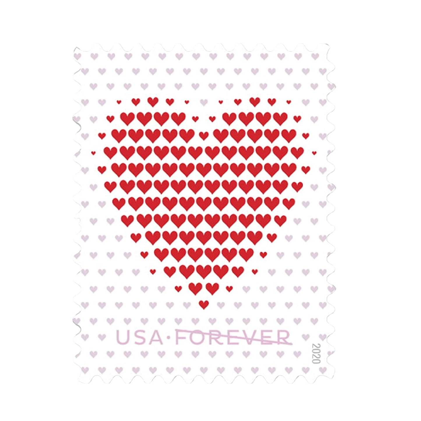 Made of Hearts Forever First Class Postage Stamps-ForeverStamps