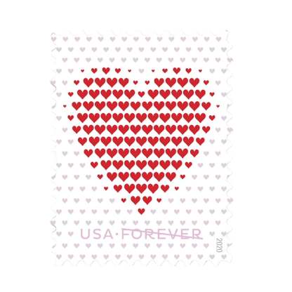 Made of Hearts Forever First Class Postage Stamps-ForeverStamps