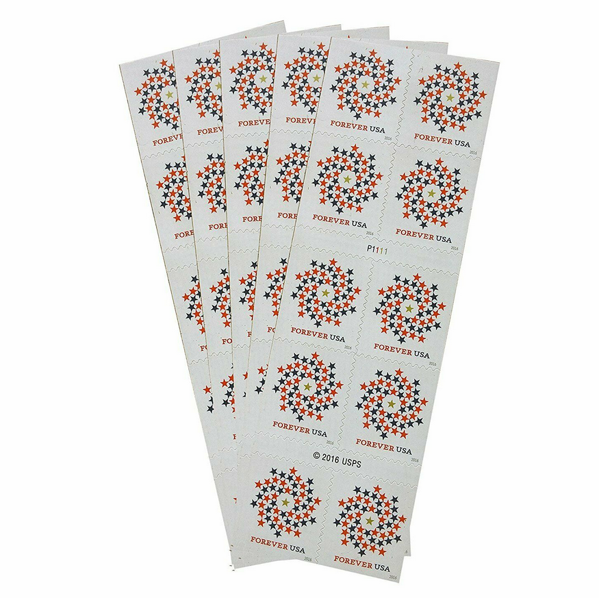 Patriotic Spiral Forever First Class Postage Stamps-ForeverStamps