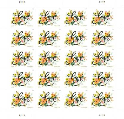 Love Flourishes Forever First Class Postage Stamps image 0