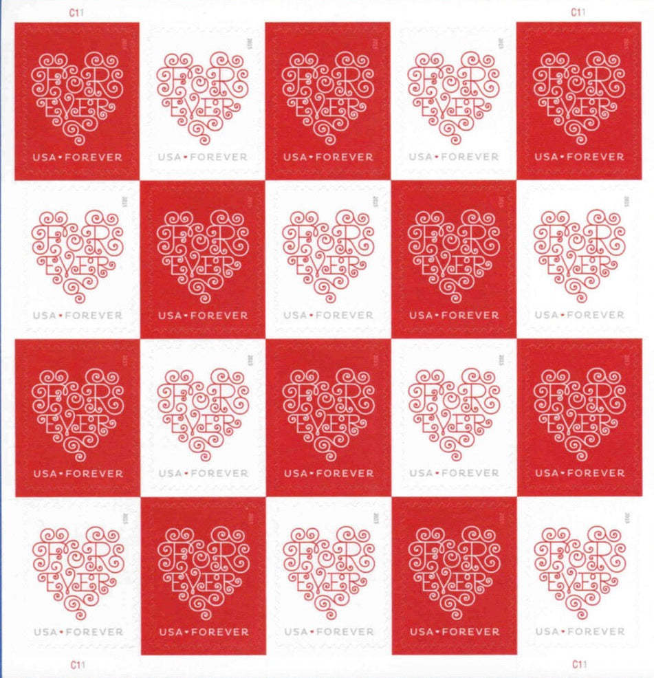 Red White Forever First Class Postage Stamps image 0