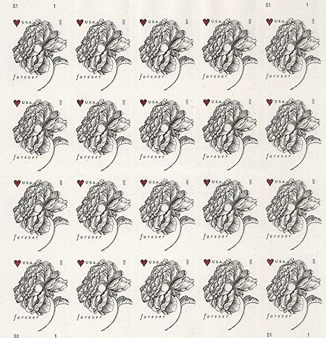 Antique Vintage Rose Forever First Class Postage Stamps-ForeverStamps