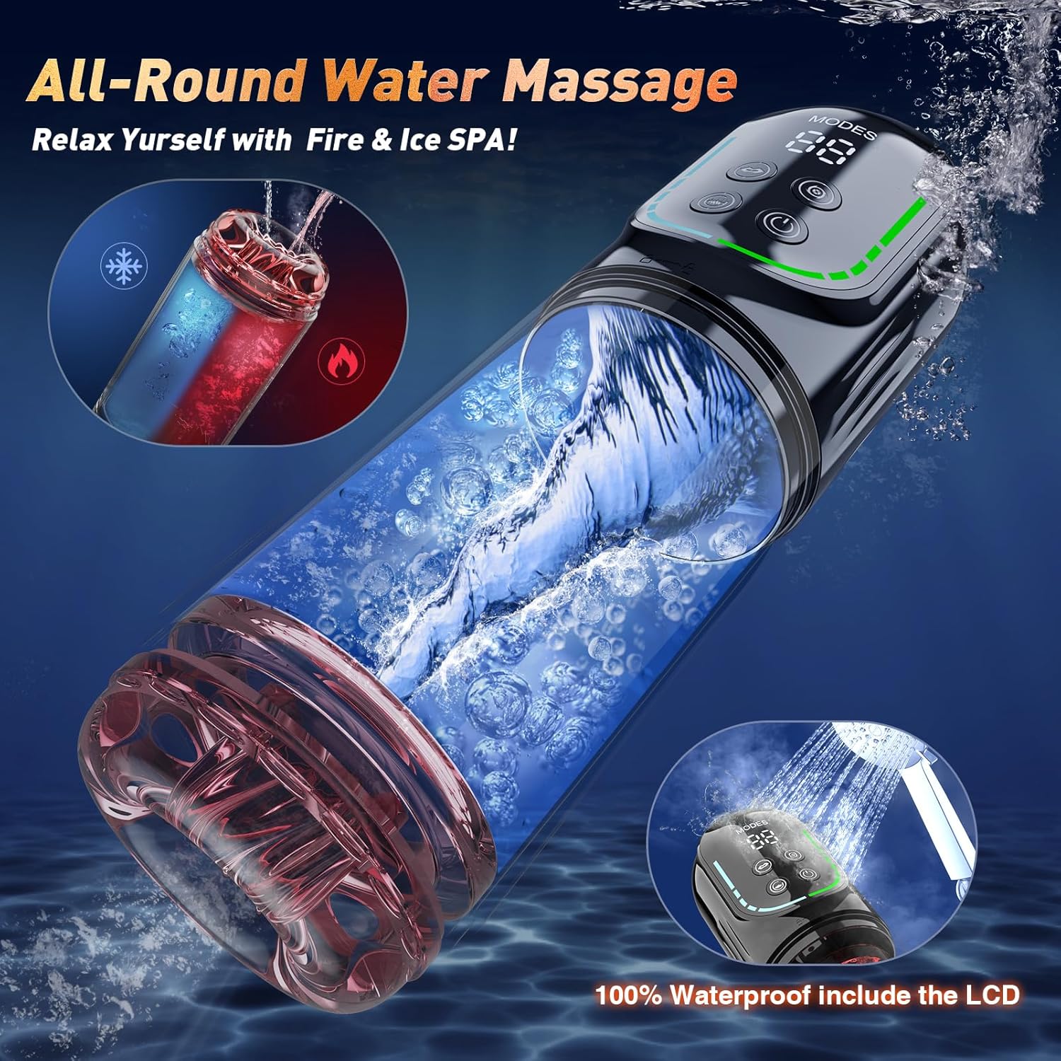 Male Masturbator Penis Pump - Male Sex Toys for Men Sex Toy Pocket Pussies 7 Thrusting Rotating Vibrating Sucking Licking Stroker Adult Toys Vacuum Pumps & Enlargers LCD with APP