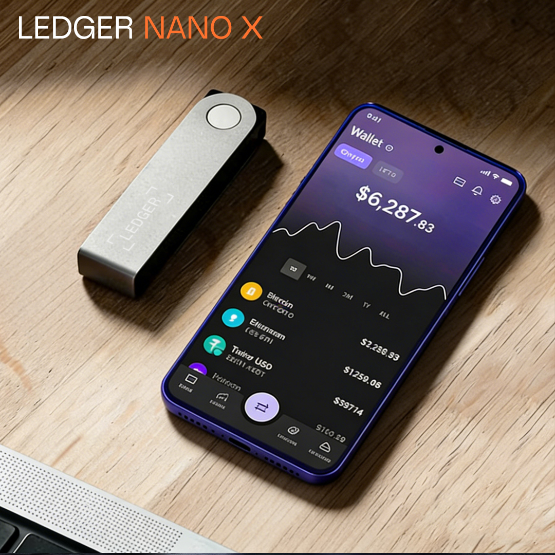 Ledger Nano X Cold Wallet | Bluetooth Hardware Wallet | Offline Storage for Crypto Assets | Securely Manage Bitcoin, Ethereum, and Various Digital Currencies
