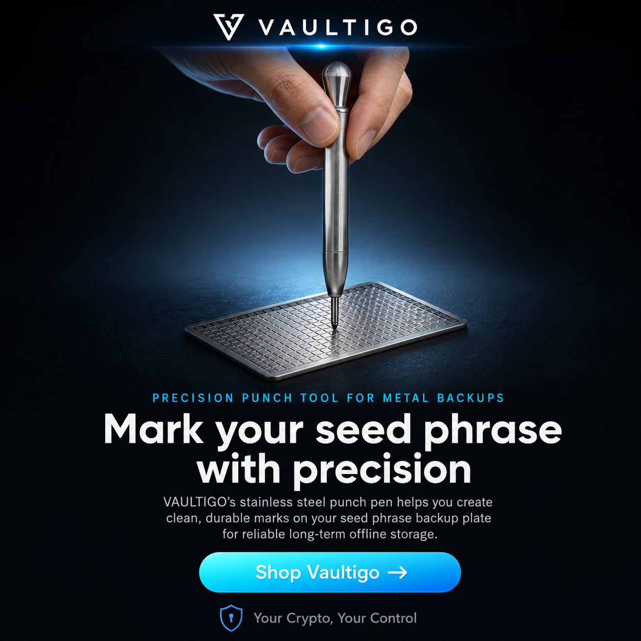 {"default":"bitcoin, cryptocurrency, crypto, seed phrase storage, seed phrase, cold storage, bitcoin wallet, vaultigo, best crypto wallet, crypto wallet, ledger, tangem, digital vault, cold wallet, titanium, bitcoin storage, hardware wallet, punch pen"}

