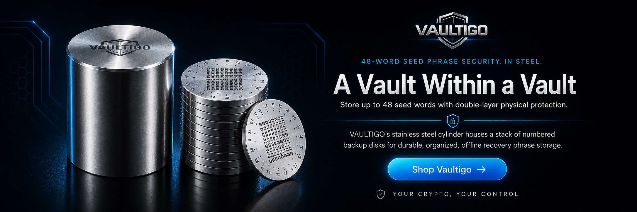 {"default":"bitcoin, cryptocurrency, crypto, seed phrase storage, seed phrase, cold storage, bitcoin wallet, vaultigo, best crypto wallet, crypto wallet, ledger, tangem, digital vault, cold wallet, titanium, bitcoin storage, hardware wallet"}
