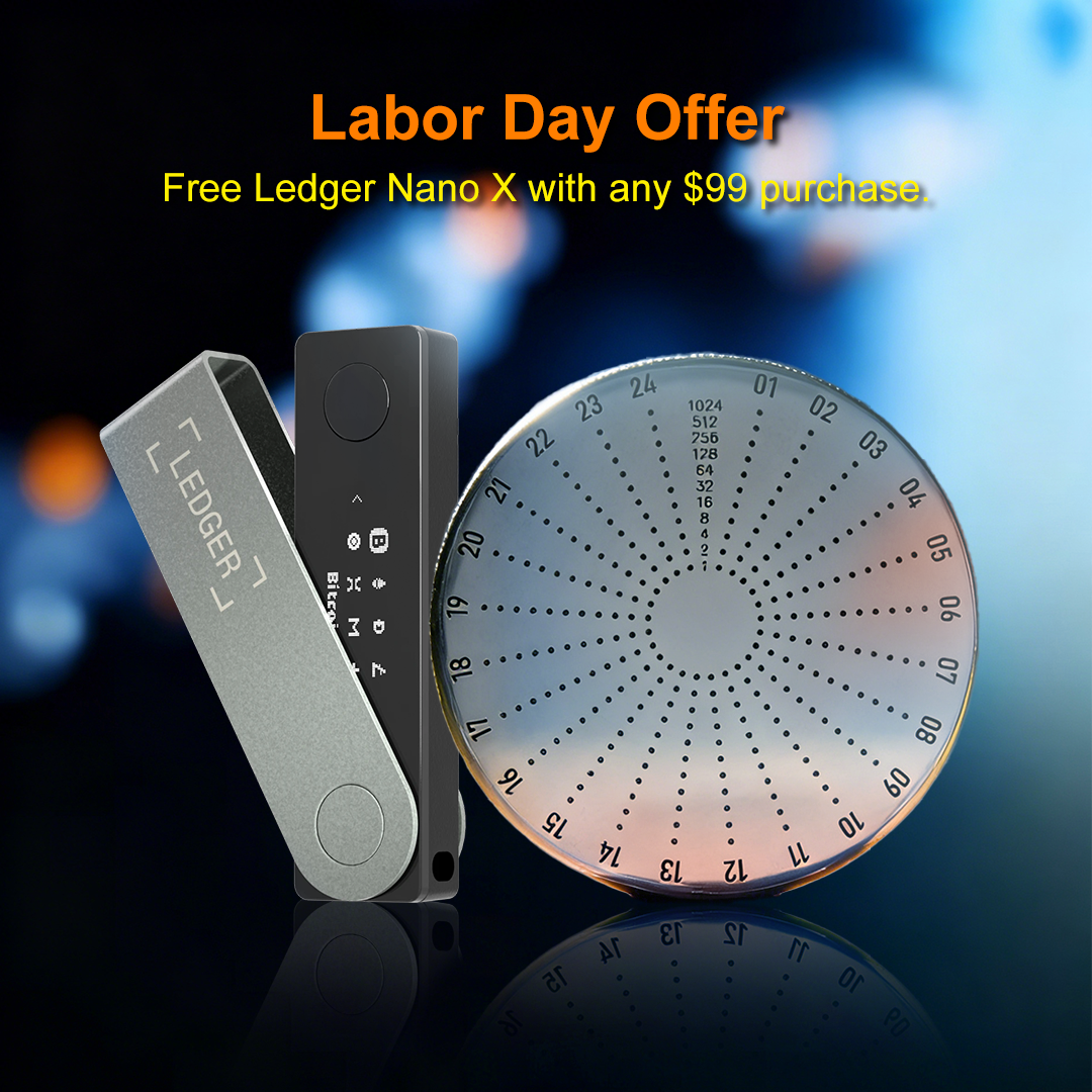 Stainless Steel Round Seed Phrase Backup Plate