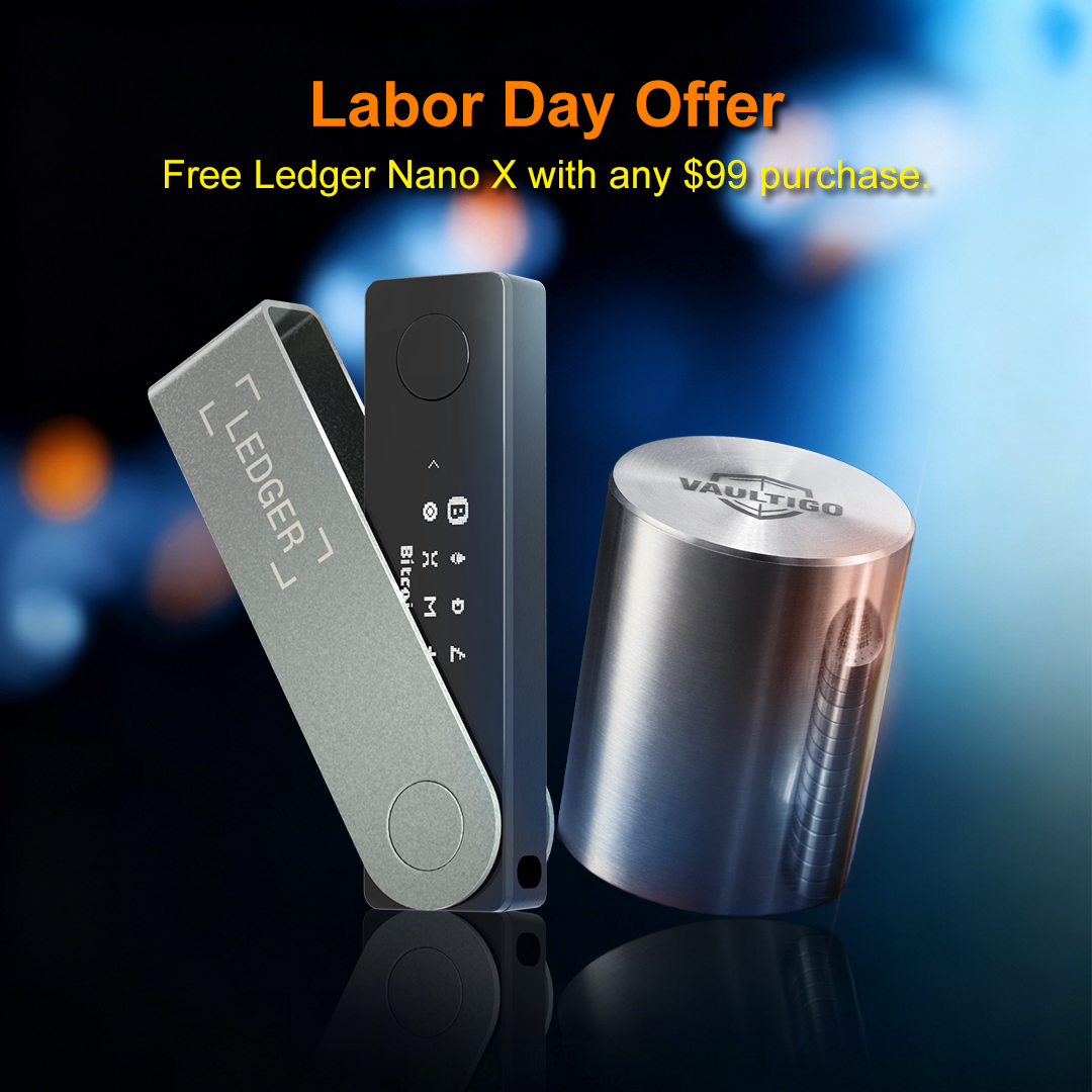 Stainless Steel Capsule Seed Phrase Backup Plate