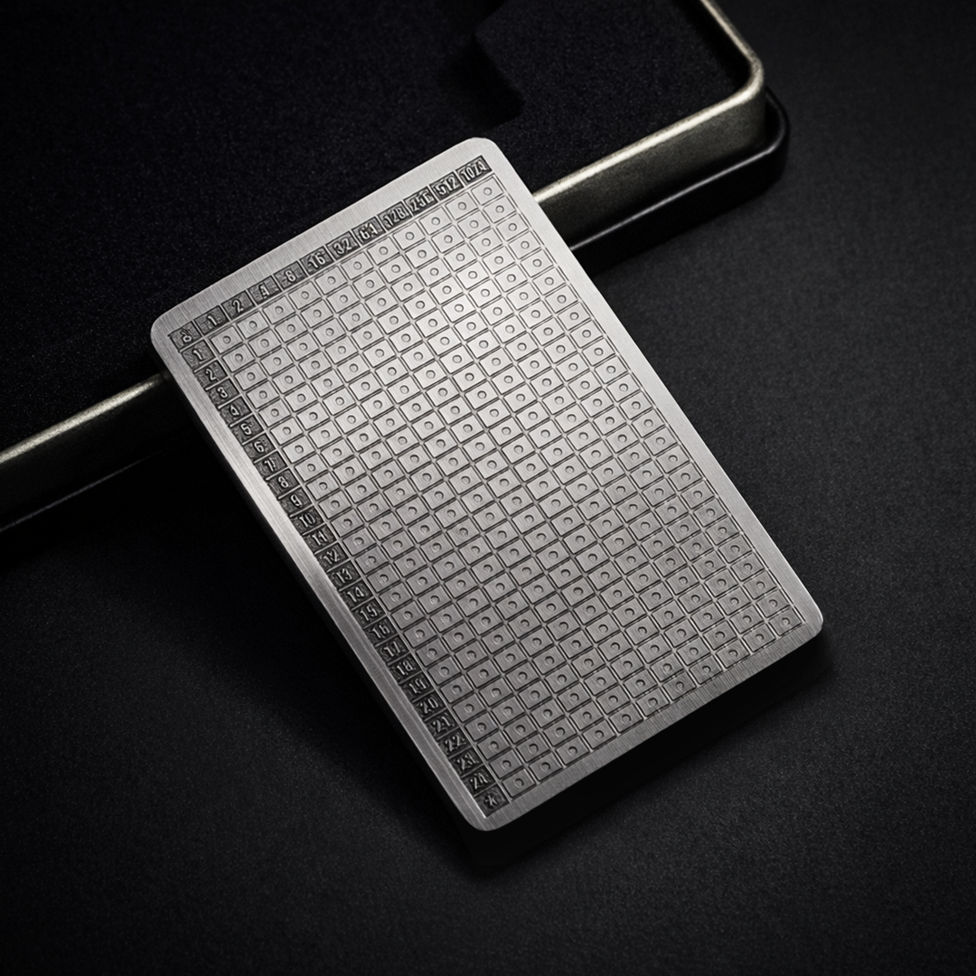 Vaultigo titanium rectangle seed plate grid texture detail