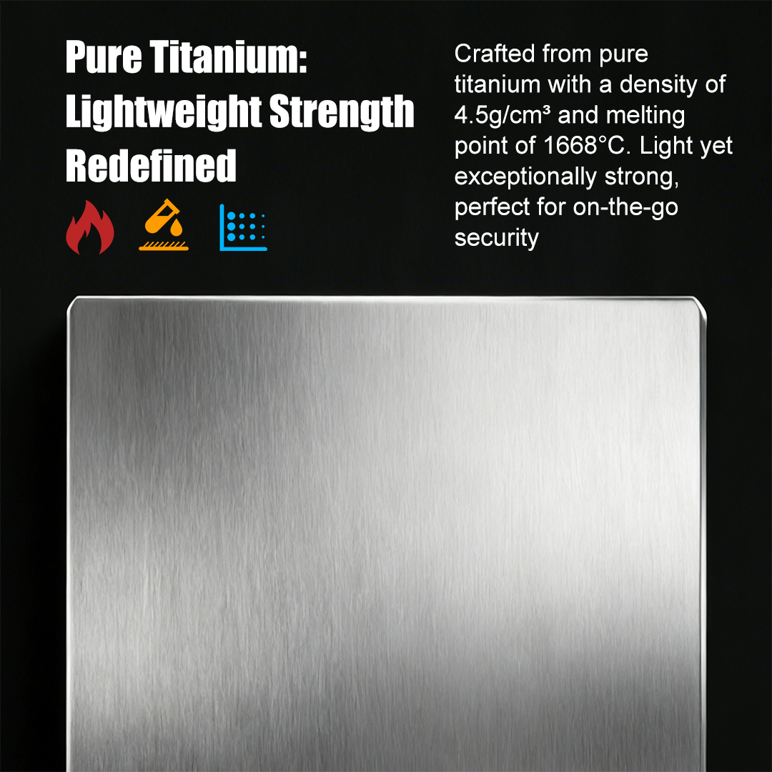 Vaultigo titanium rectangle seed plate pure material feature