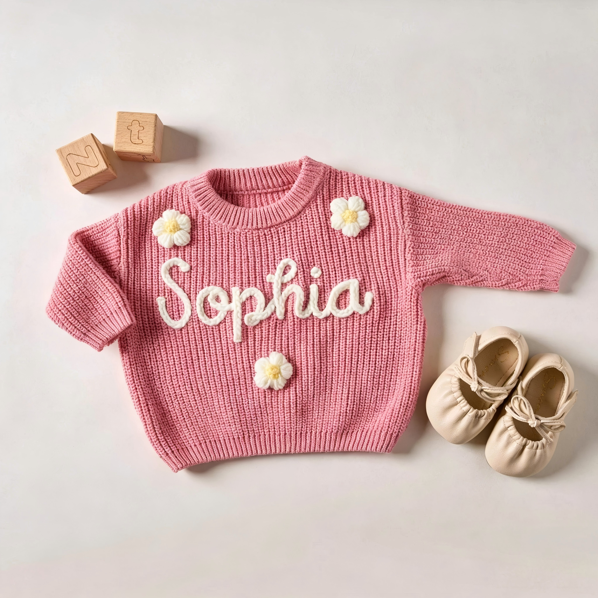 Personalized Sweater - Custom Embroidered Baby Sweater 