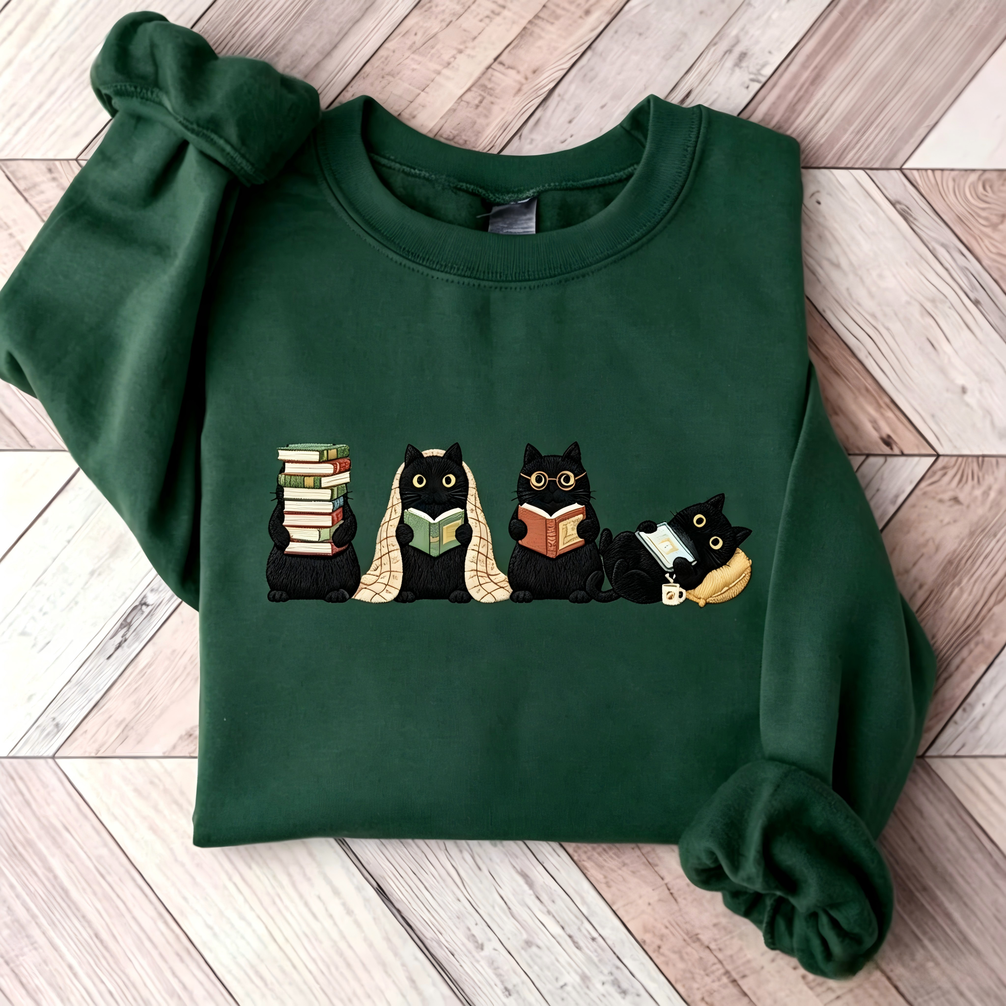 Black Cats Reading Shirt