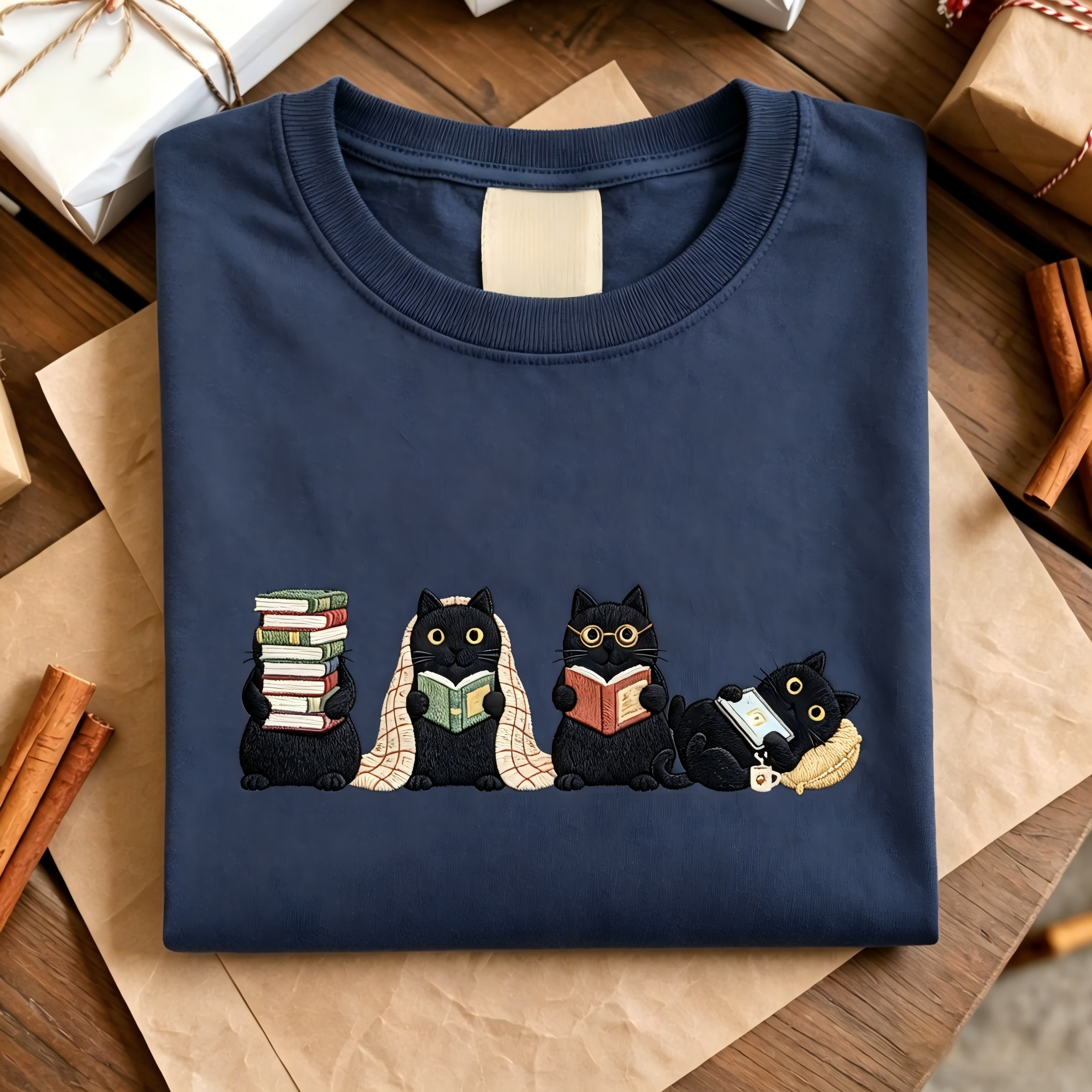 Black Cats Reading Shirt