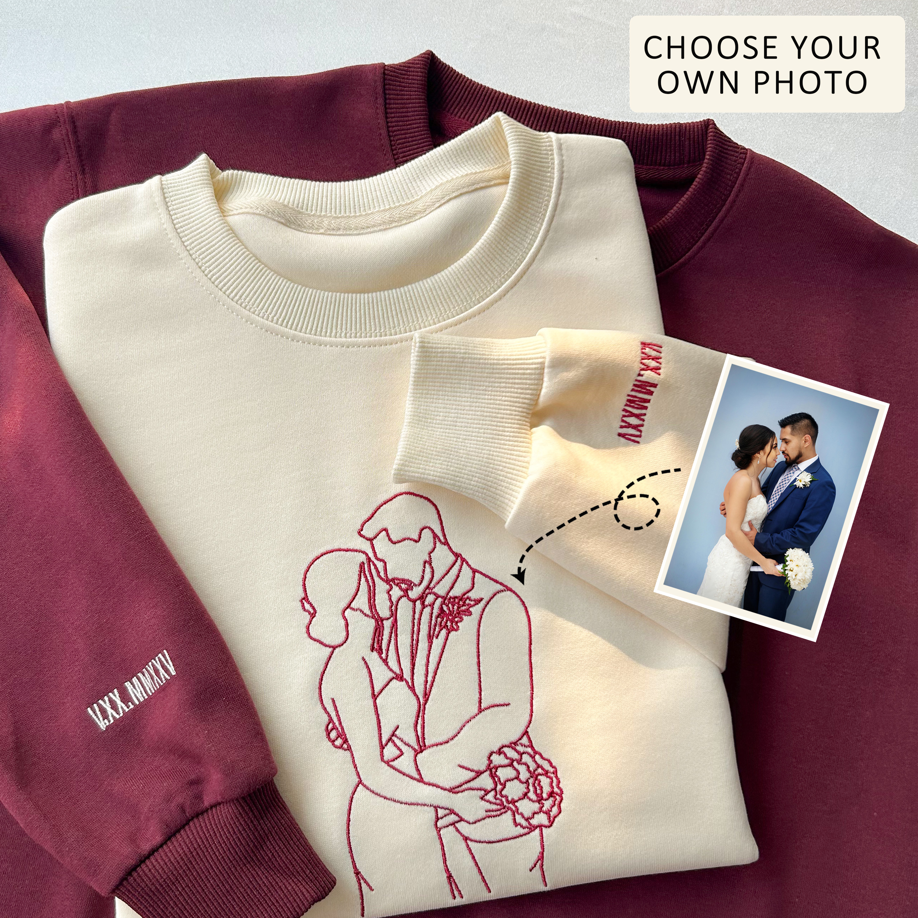 Anniversary Custom Embroidered Sweatshirt��Gifts for parents