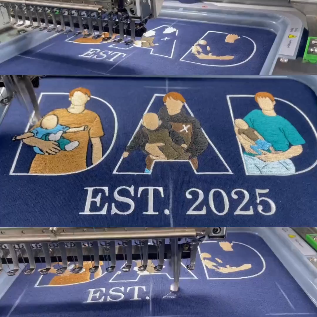 Custom Dad Sweatshirt with Photo Inside Letters