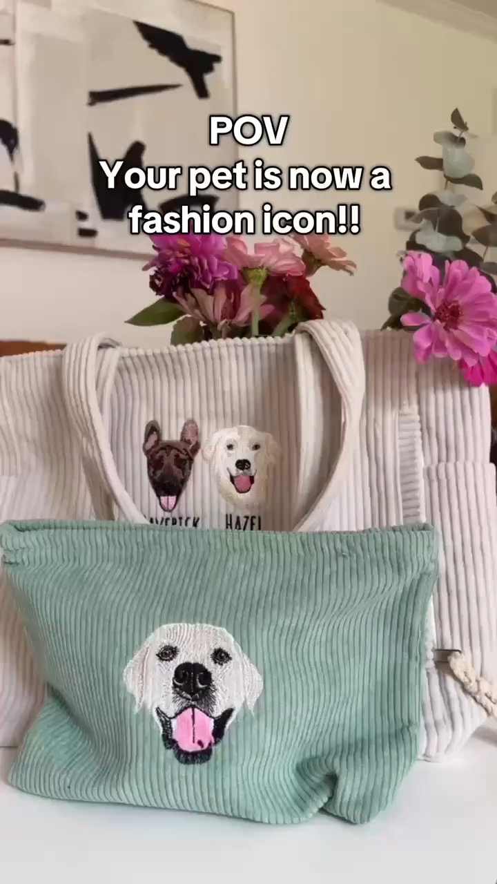 Custom Pet Portrait Tote Bag