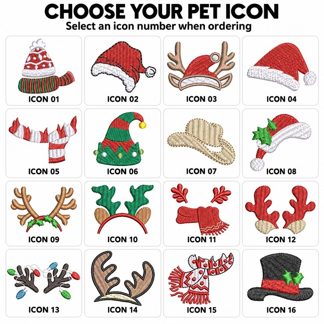 Custom Christmas Pet Portrait Embroidered Sweatshirt