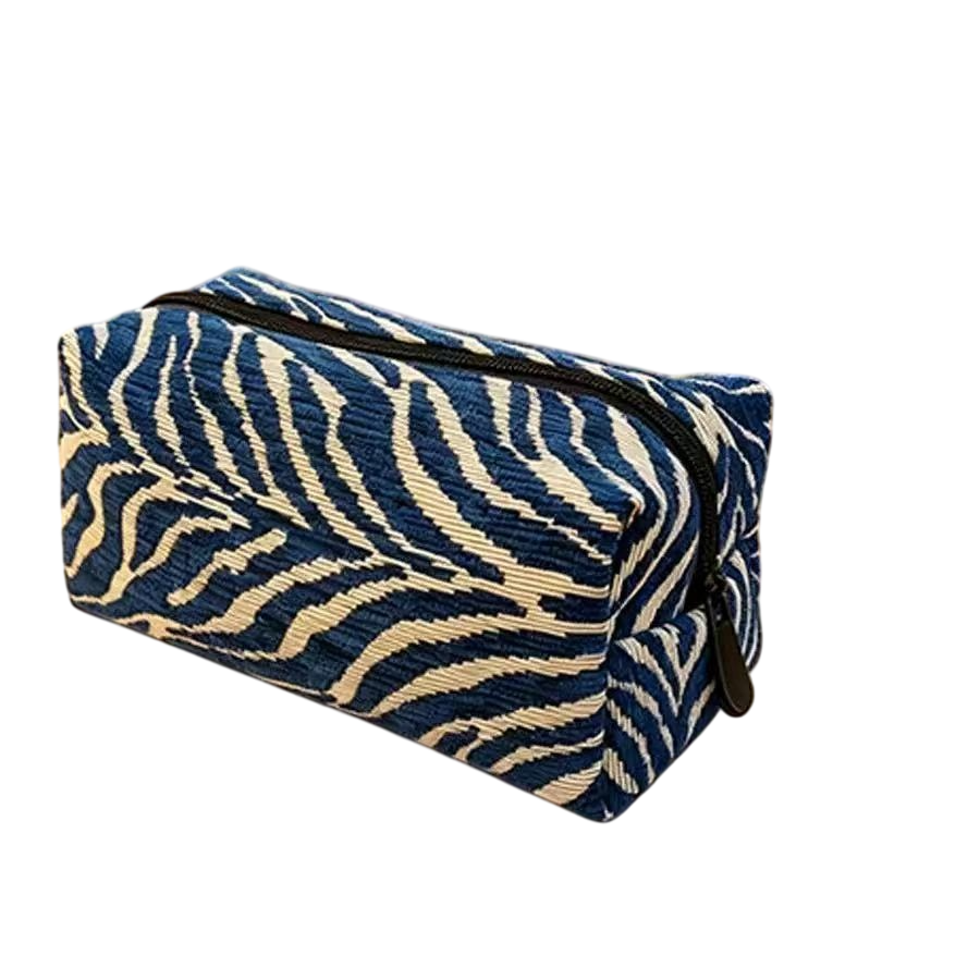 Custom Zebra Makeup Bag Embroidered