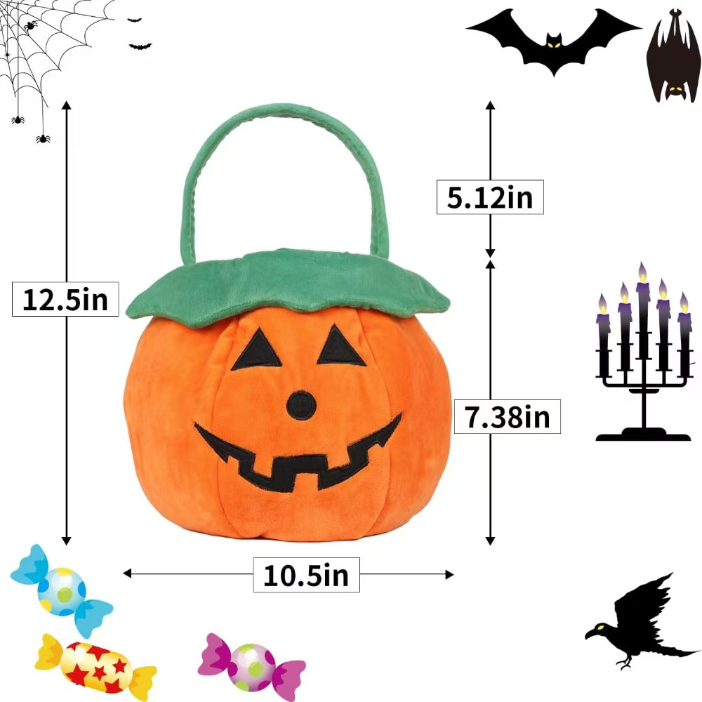 Personalized Name Halloween Pumpkin Trick Or Treat Bag