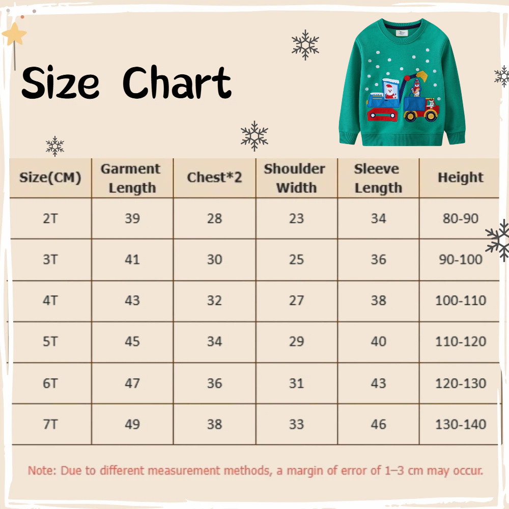 Christmas Sweatshirt - Santa Tractor & Reindeer