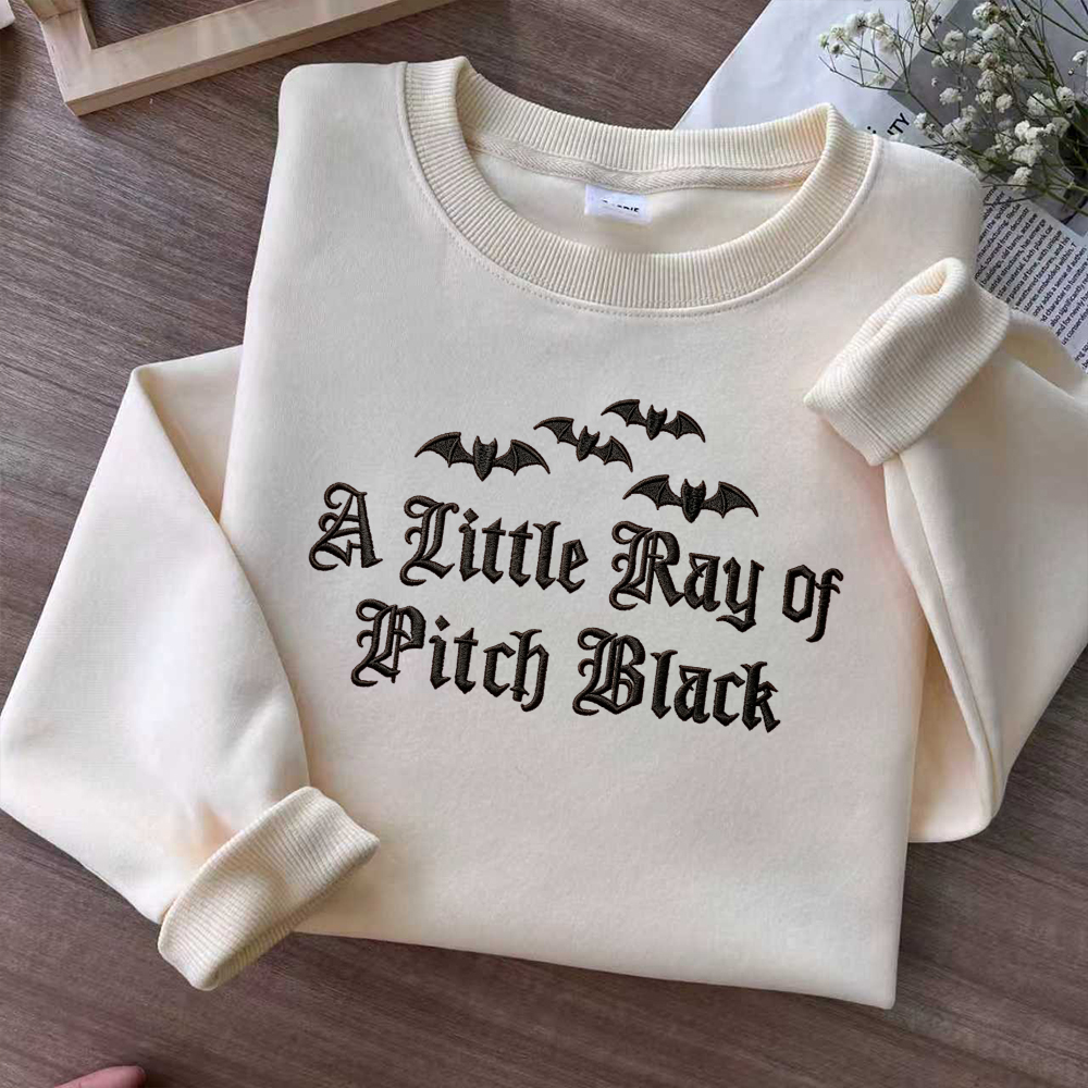 A Little Ray Of Pitch Black Bat Halloween Sweatshirt