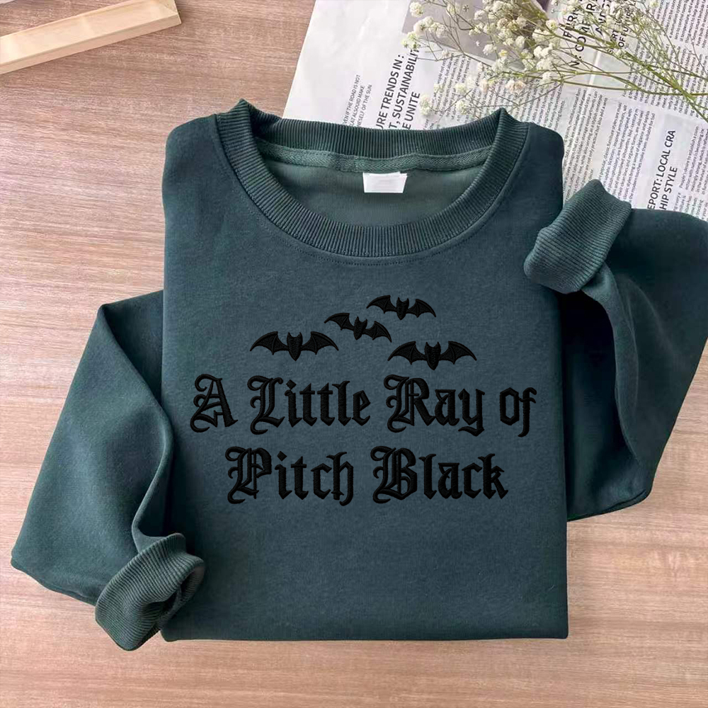 A Little Ray Of Pitch Black Bat Halloween Sweatshirt