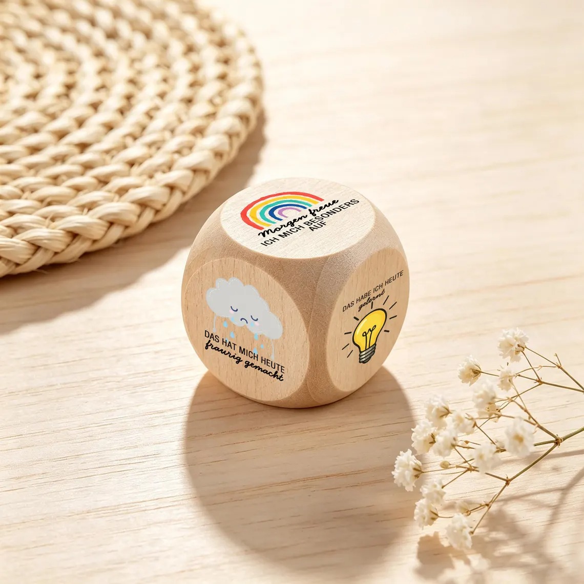 Back-to-School Gift, Wooden Storytelling Cube, Handmade Wood Toy