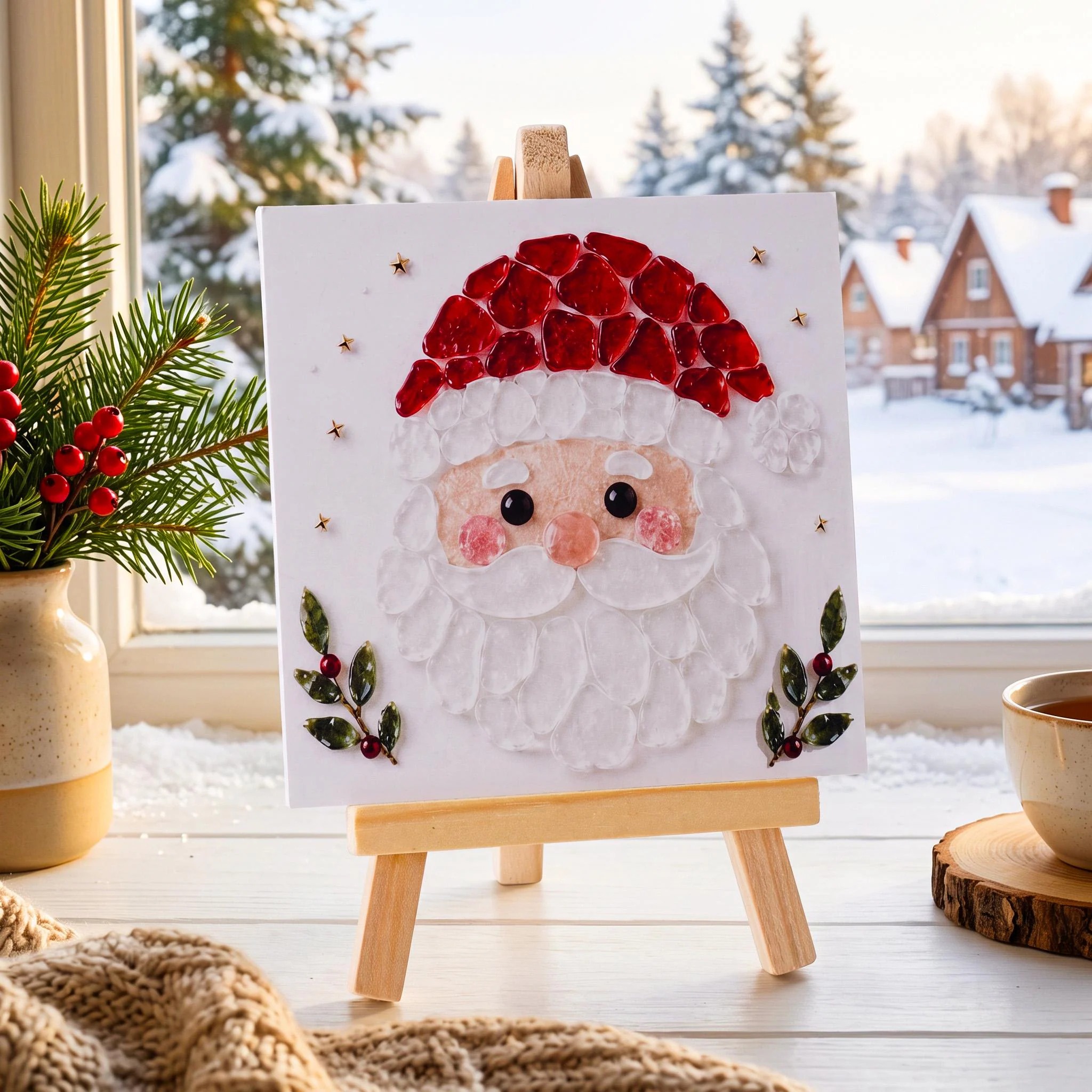 Christmas Santa Mosaic DIY Craft Kit