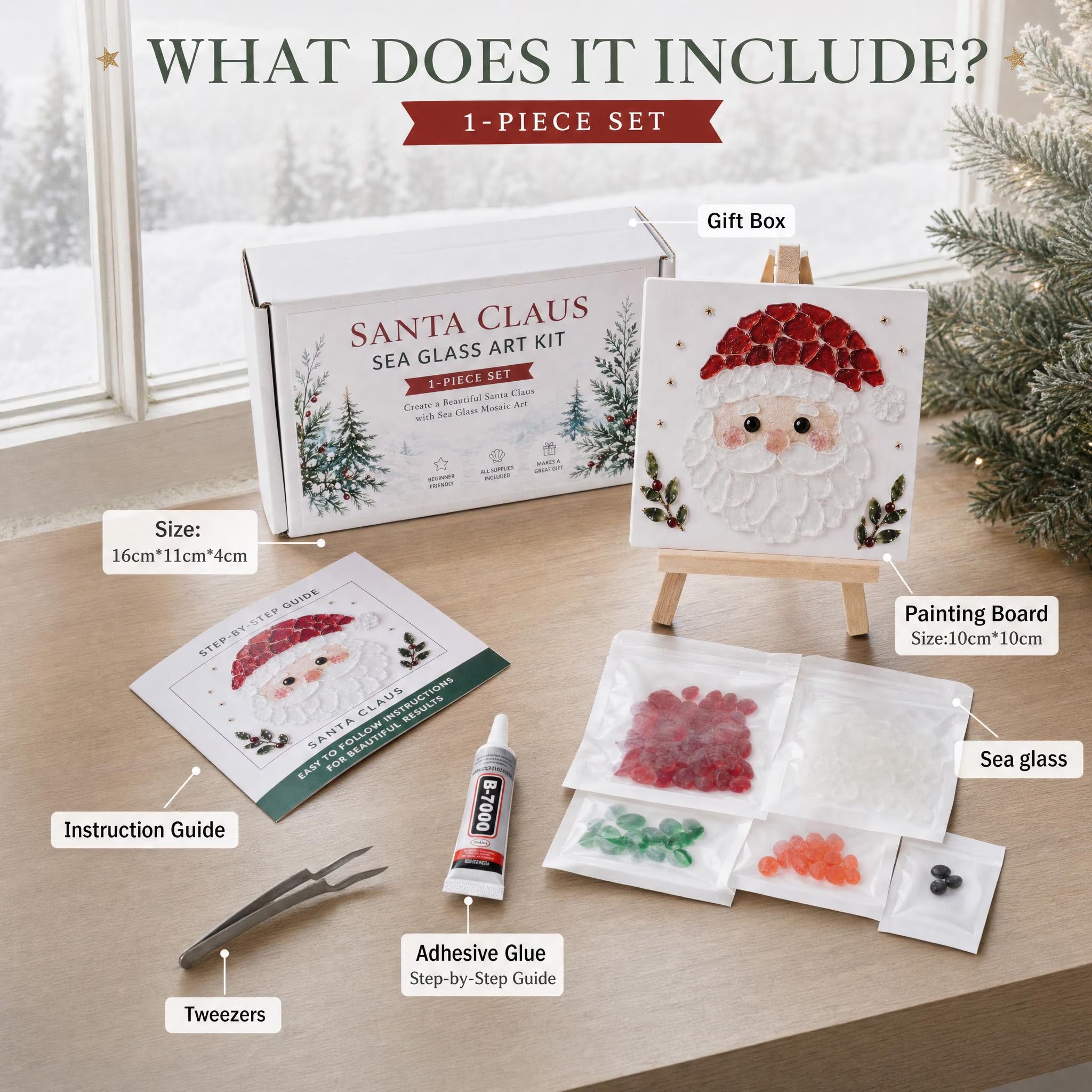 Christmas Santa Mosaic DIY Craft Kit