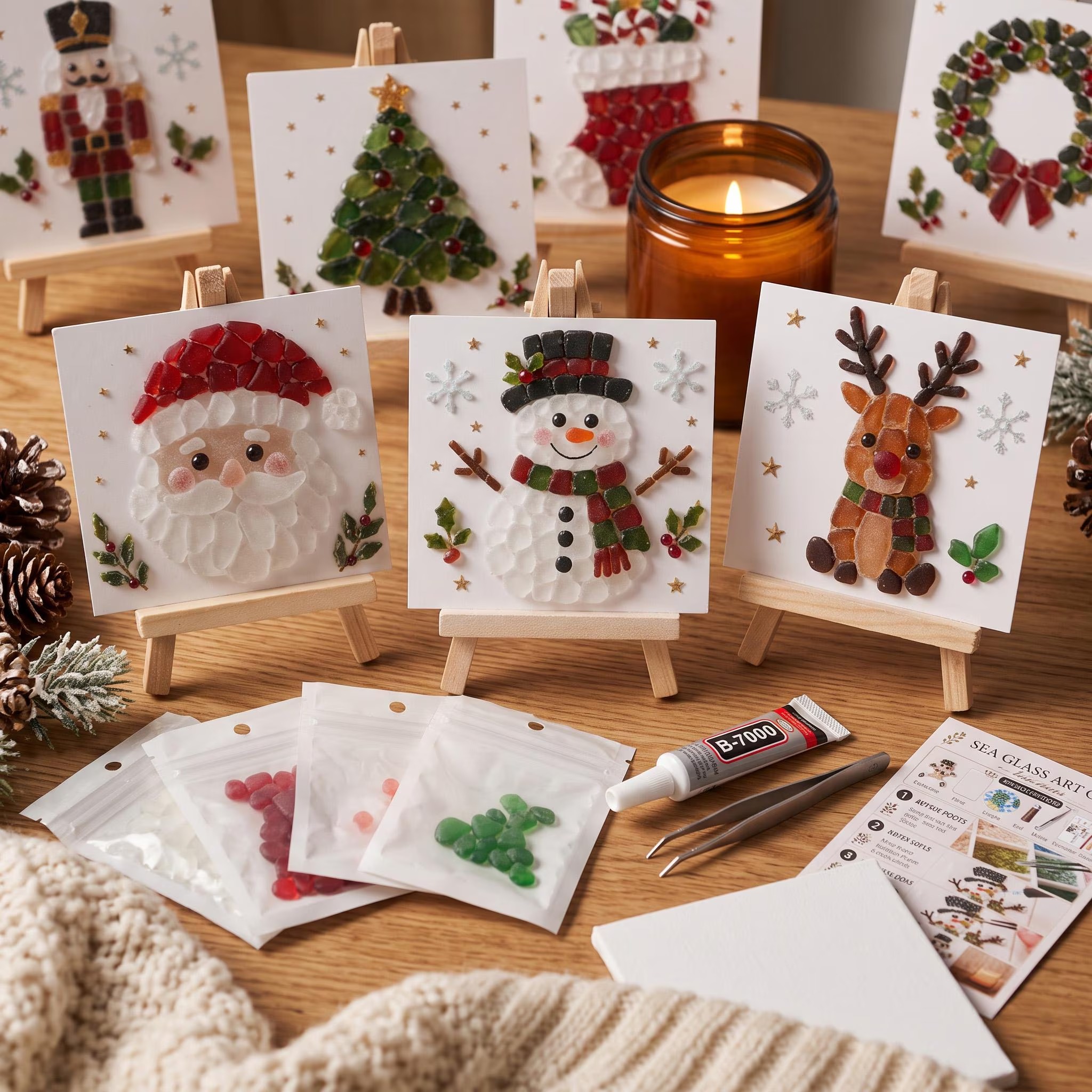 Christmas Santa Mosaic DIY Craft Kit