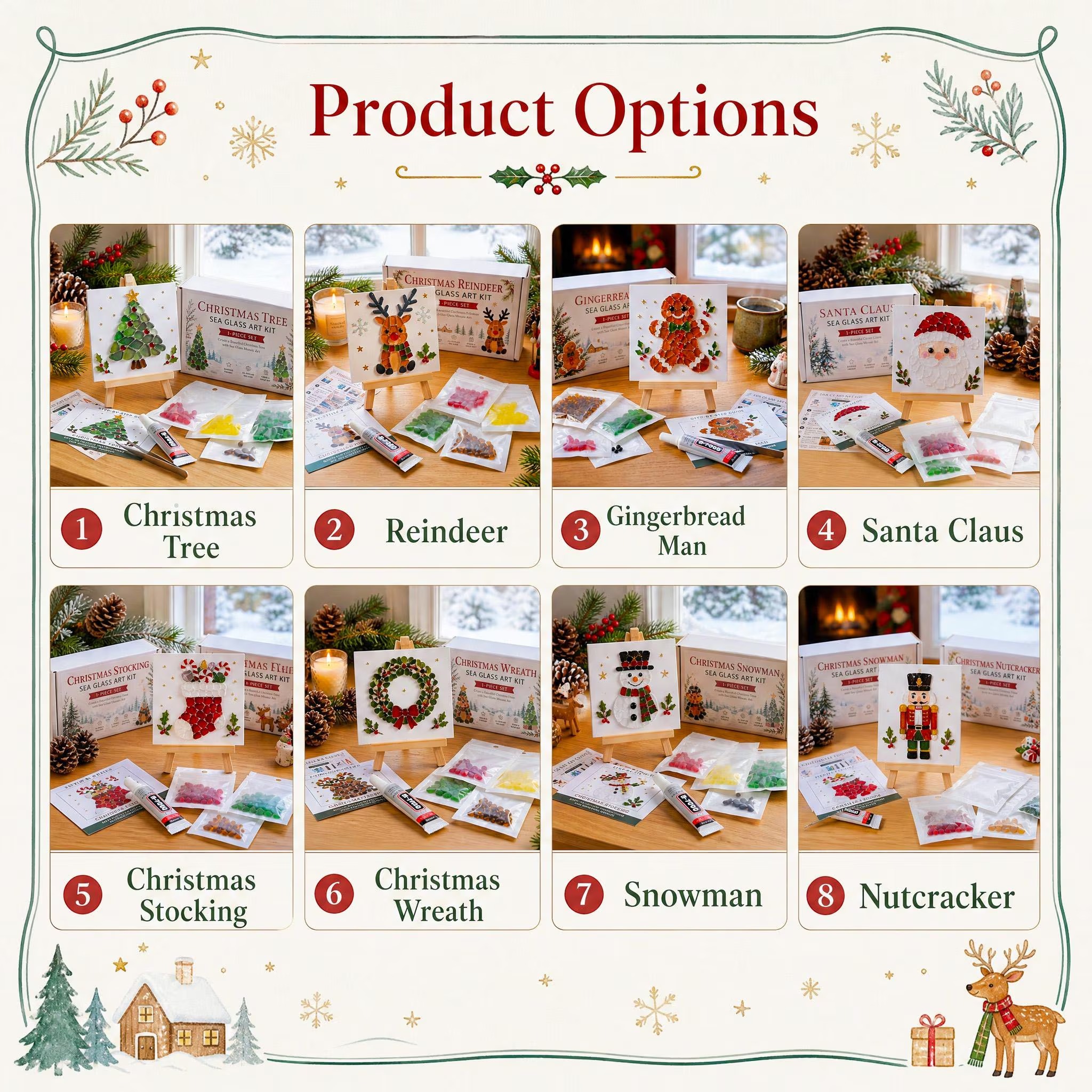 Christmas Santa Mosaic DIY Craft Kit