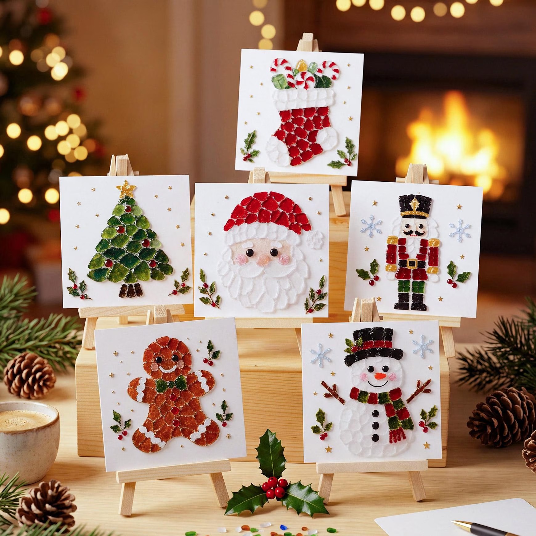 Christmas Santa Mosaic DIY Craft Kit