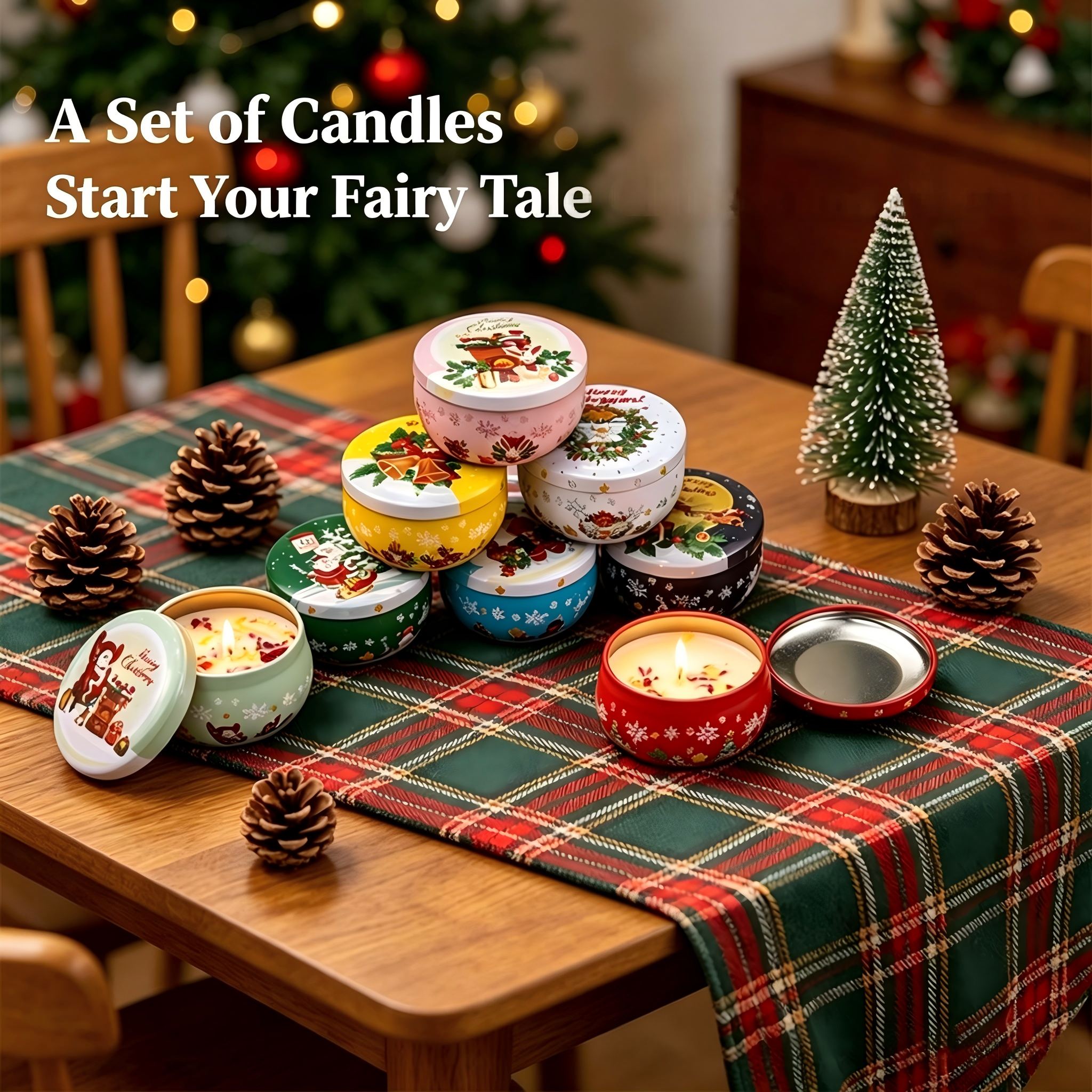 Christmas Scented Candle Gift Set – Decorative Candles for Christmas Parties