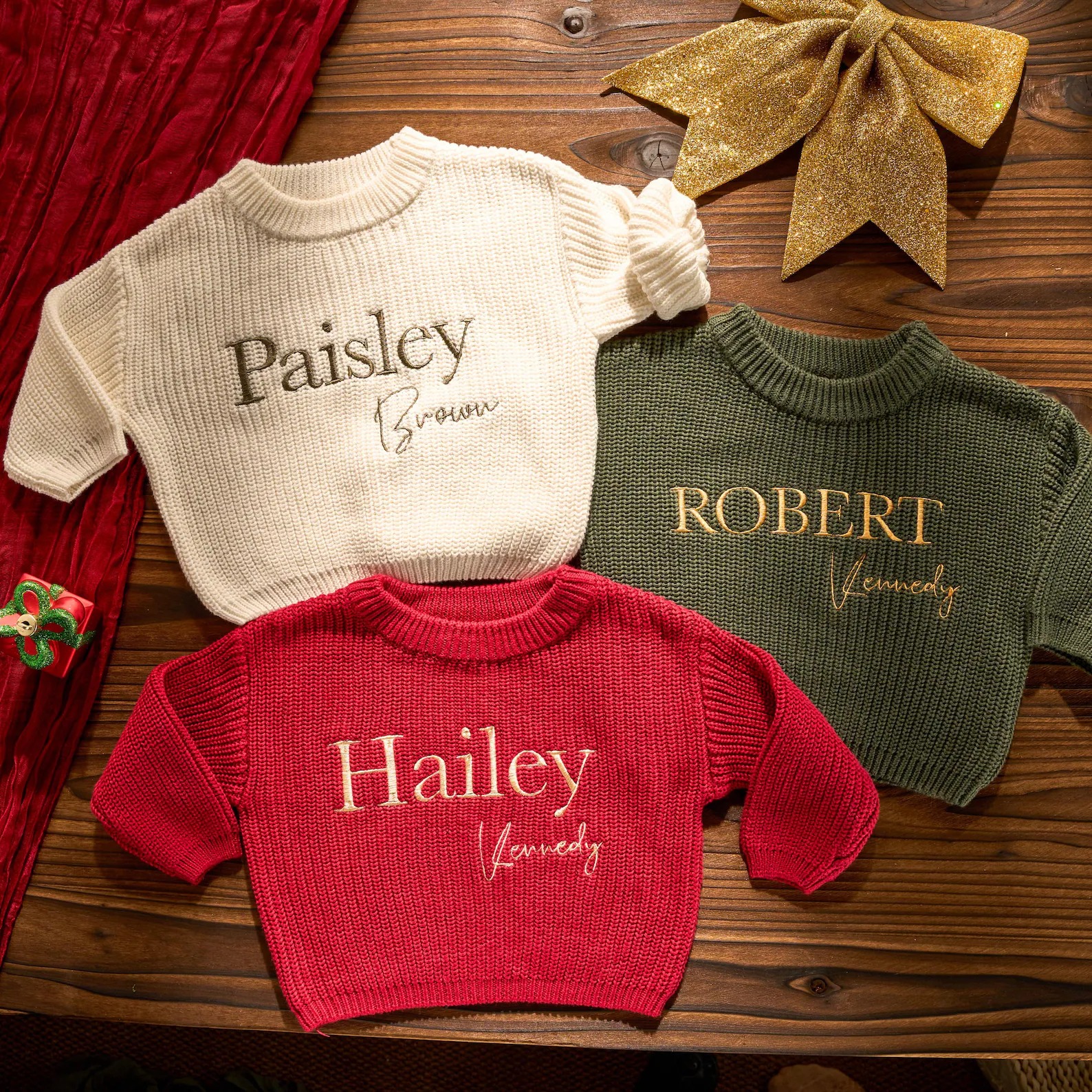Custom Baby Sweater • Baby Christmas Gift • Baby Shower Gift • Embroidered Sweater