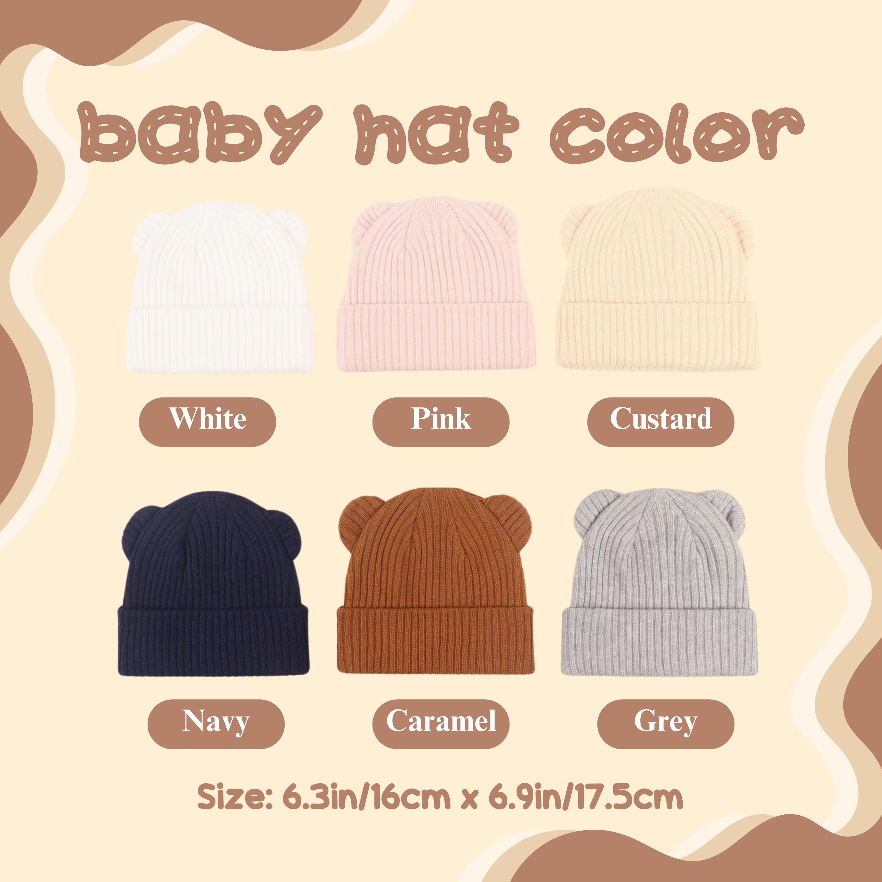 Custom Embroidered Baby Beanie: Hand-Woven Cotton Newborn Gift