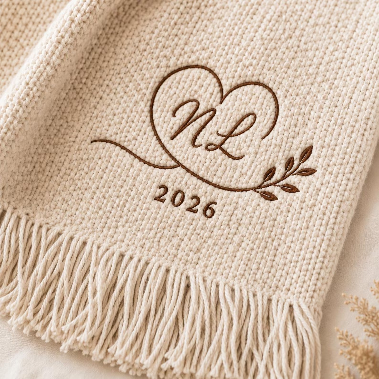 Personalized Wedding Throw Blanket, Custom Couple Gif
