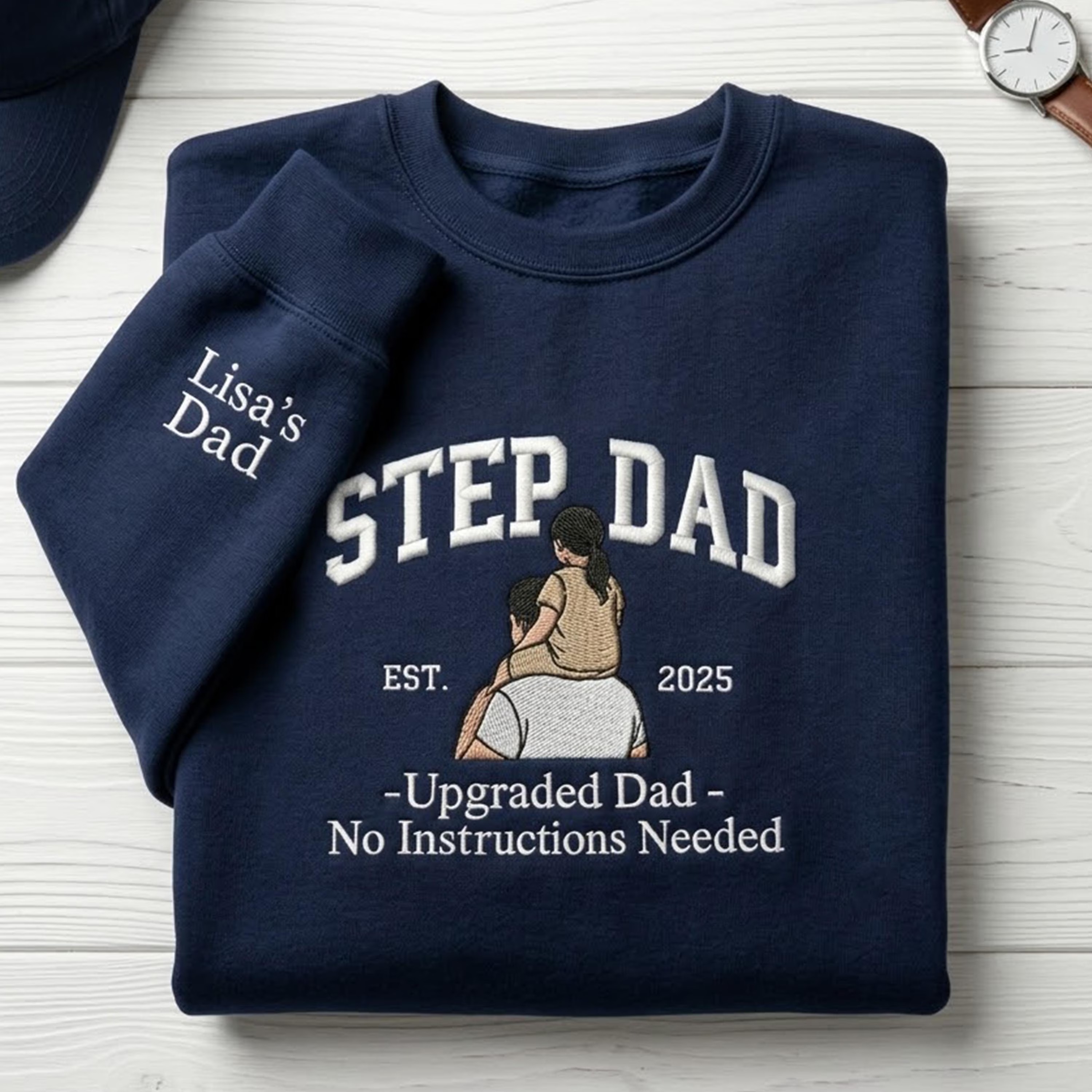 Custom Embroidered Stepdad Sweatshirt
