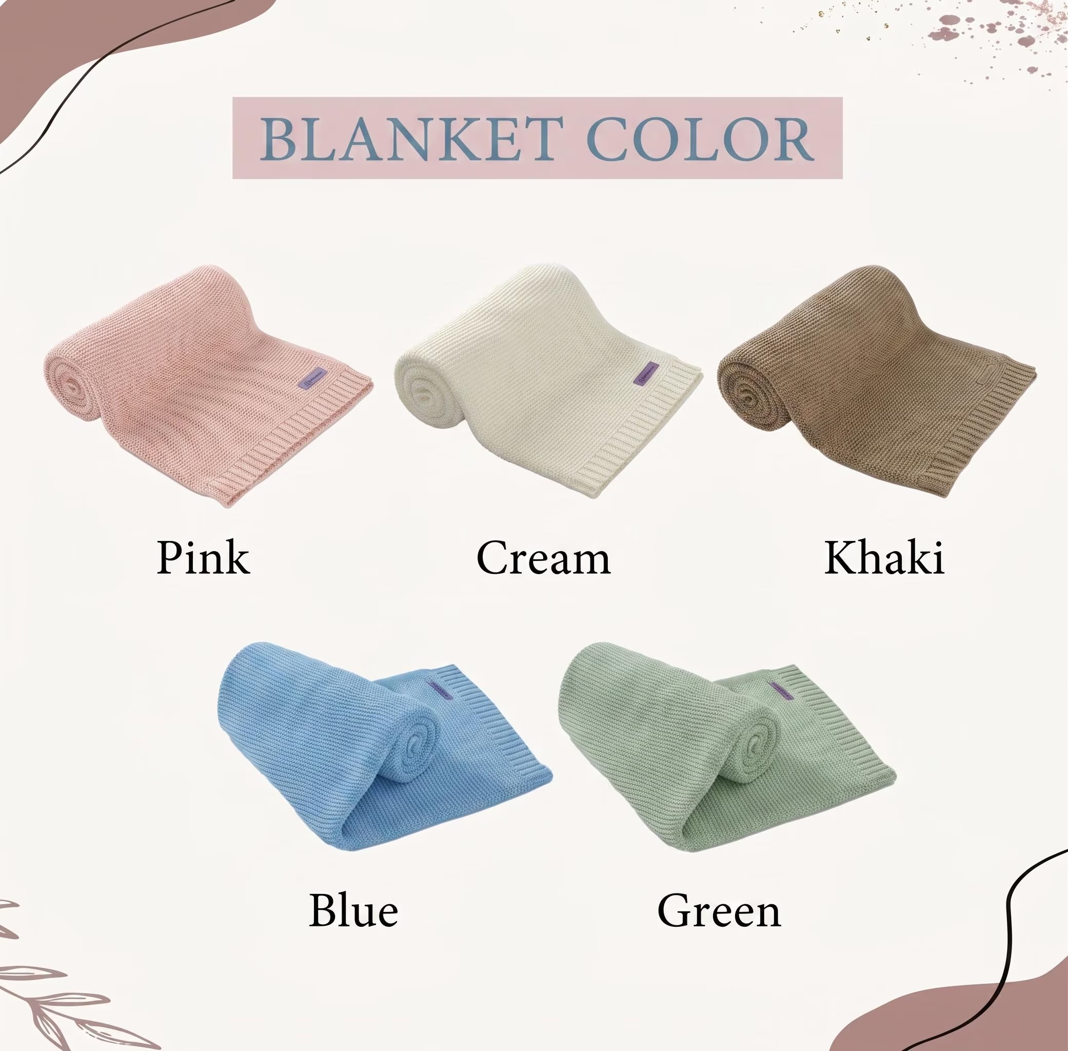 Custom Floral Baby Name Blanket