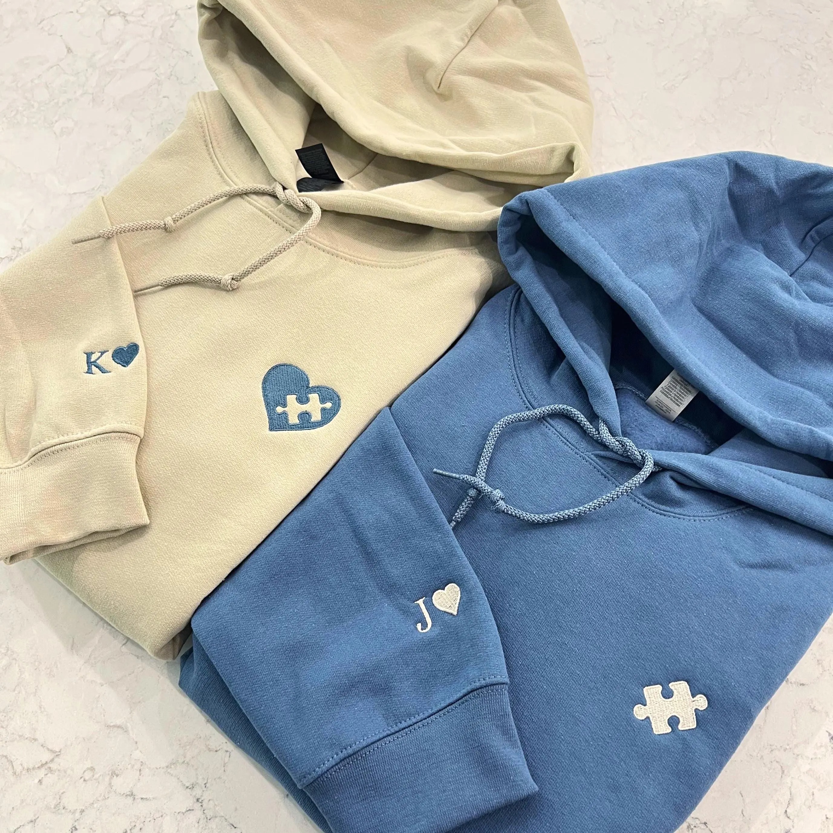 Custom  Heart and Puzzle Piece V2 Sweatshirt