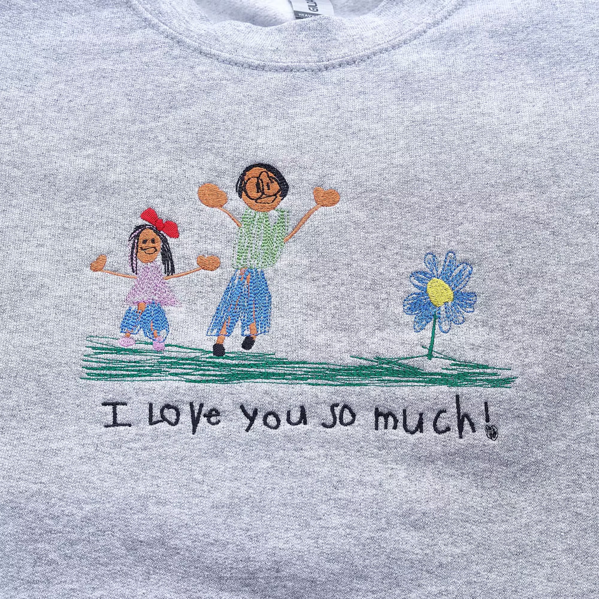 Custom Kids Photo Drawing Sweatshirt