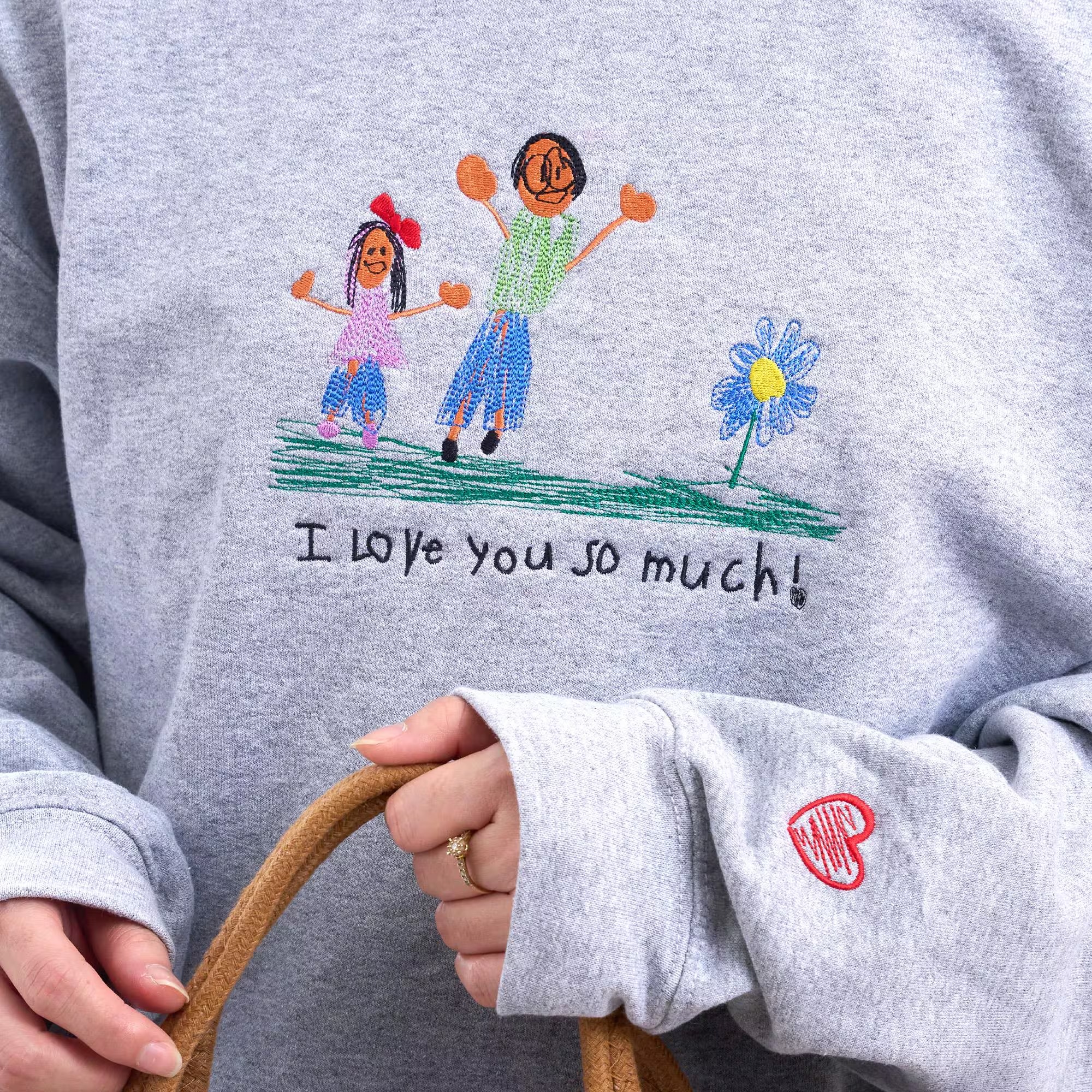 Custom Kids Photo Drawing Sweatshirt