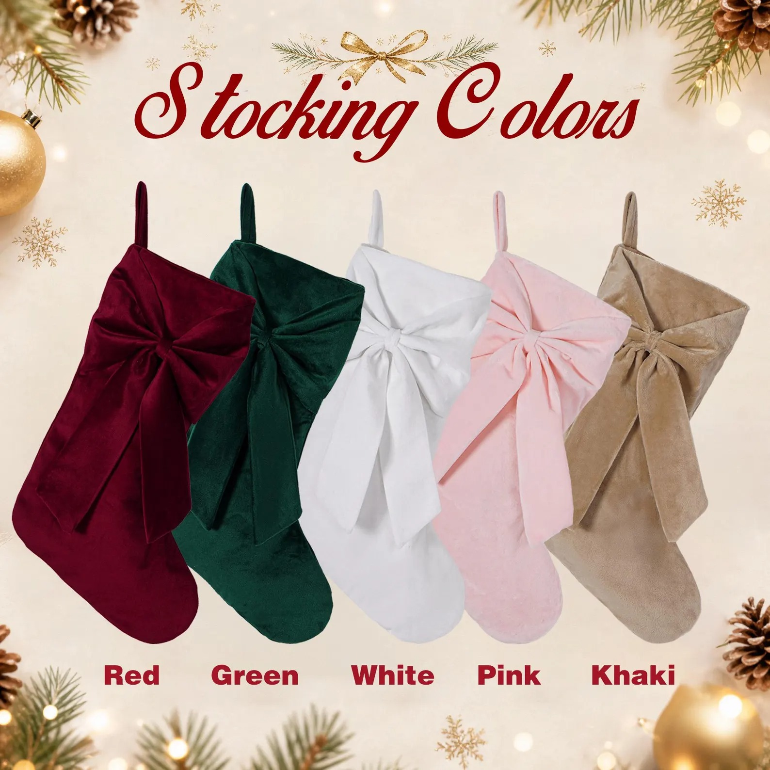 Custom Name Velvet Christmas Stocking