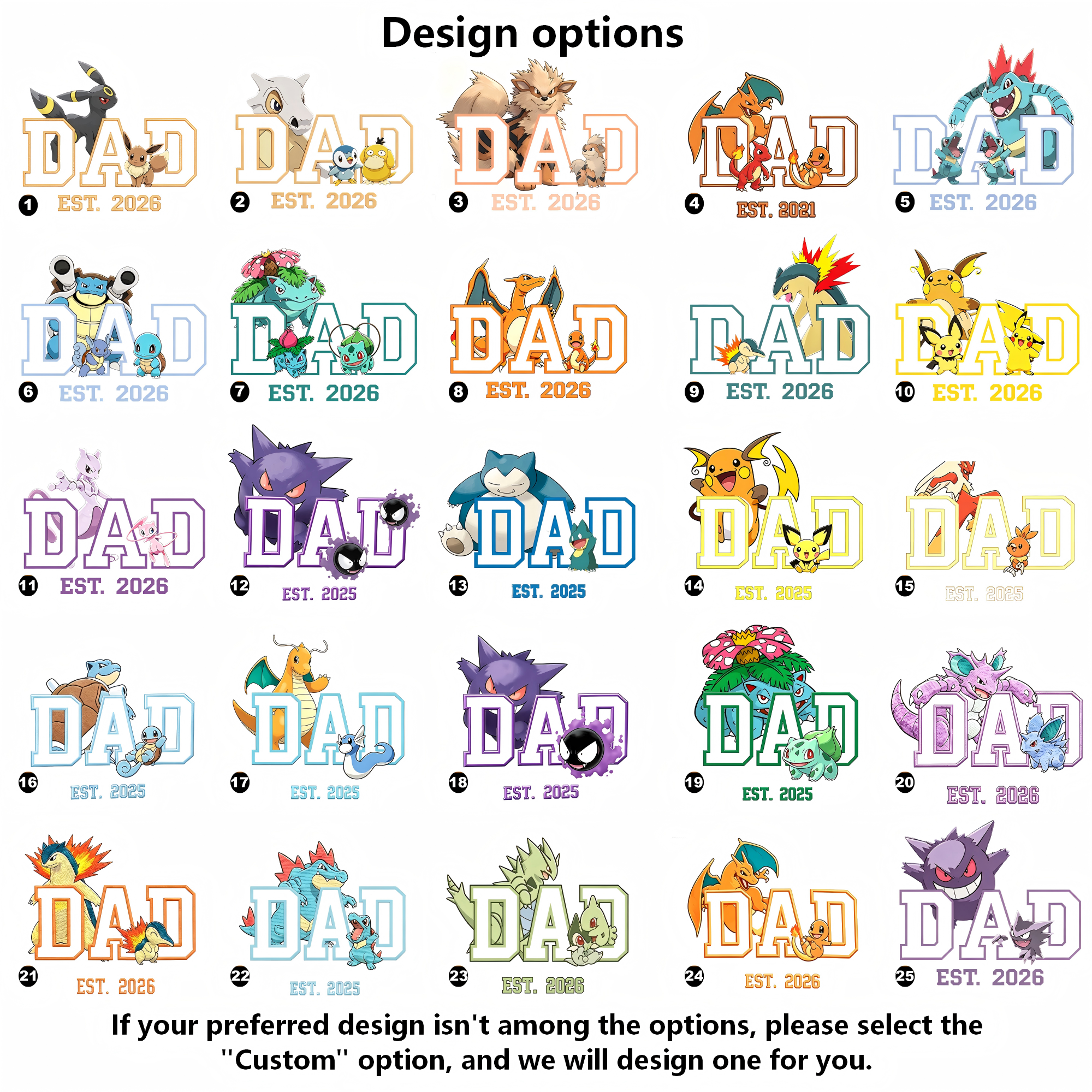 Custom Embroidered Anime Sweatshirt, Personalized PokaDad Character Hoodie