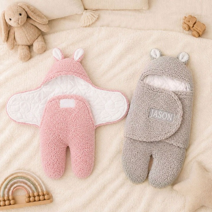 Cute Bunny Ear Plush Warm Baby Sleeping Bag