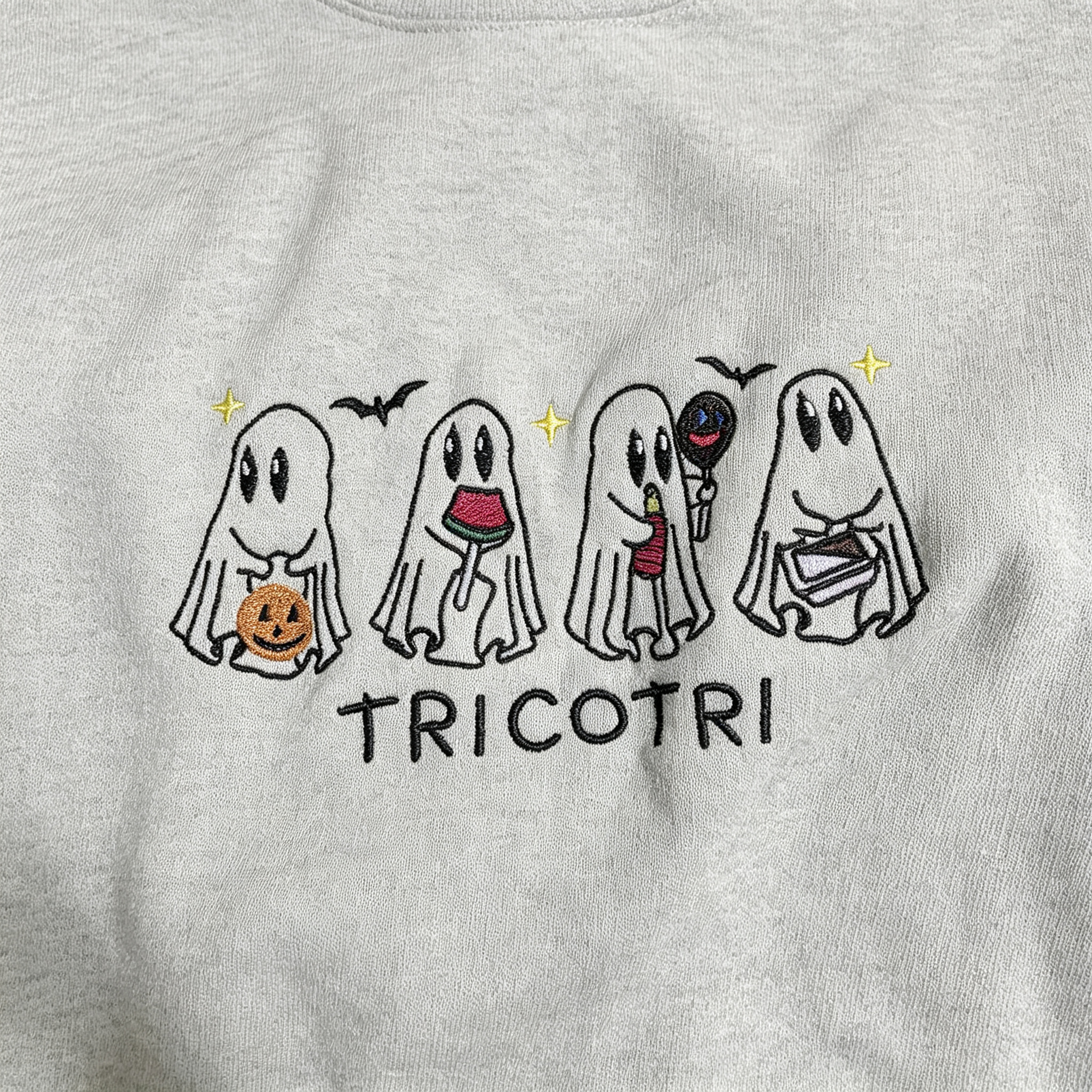 Cute Ghosts Halloween Embroidered Sweatshirt