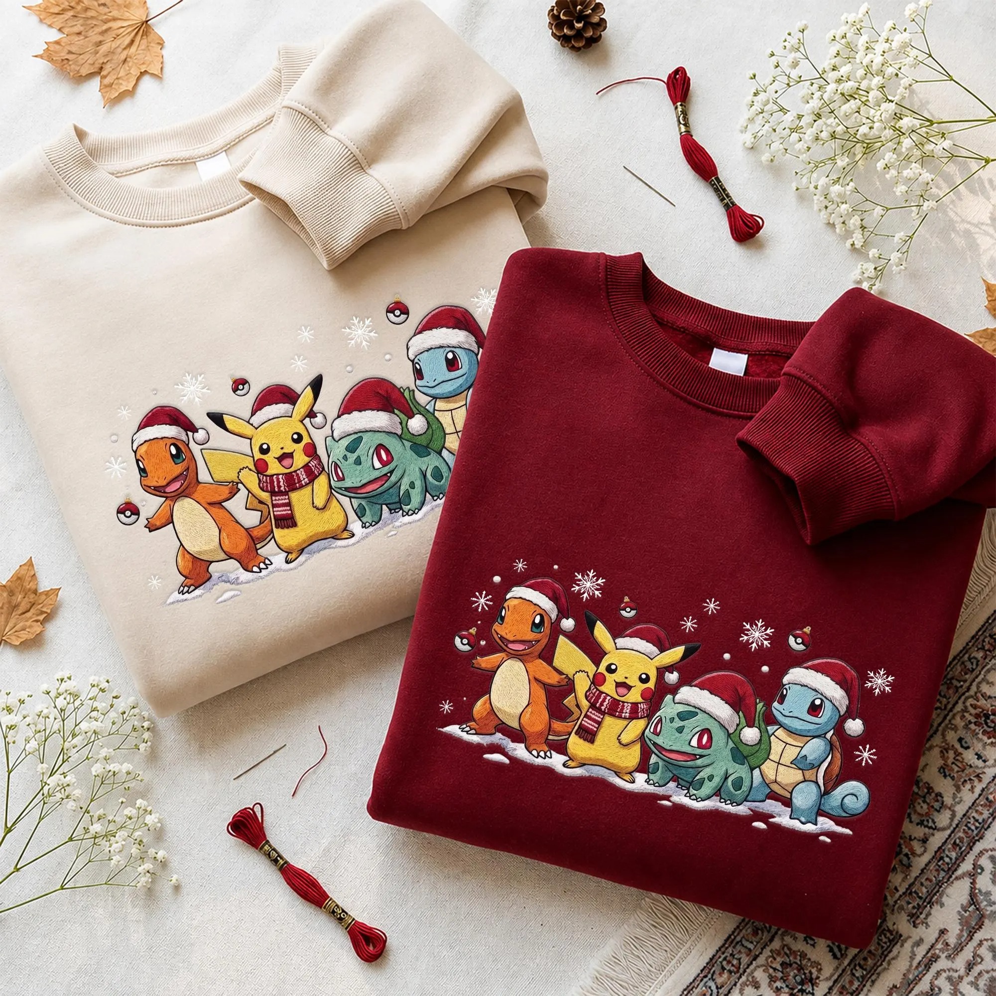 Cute Kawaii Poke Christmas Gamer Sweatshirt