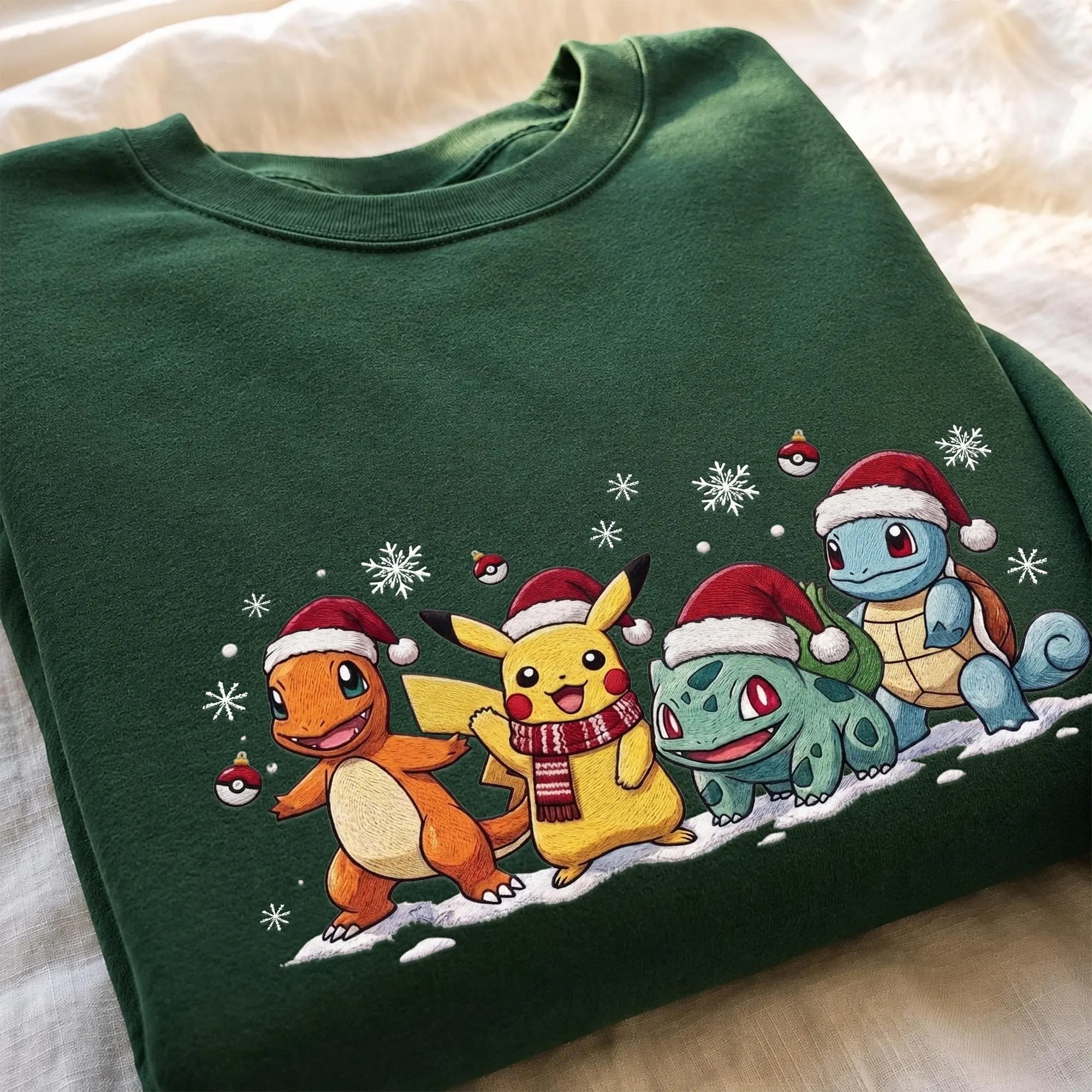 Cute Kawaii Poke Christmas Gamer Sweatshirt