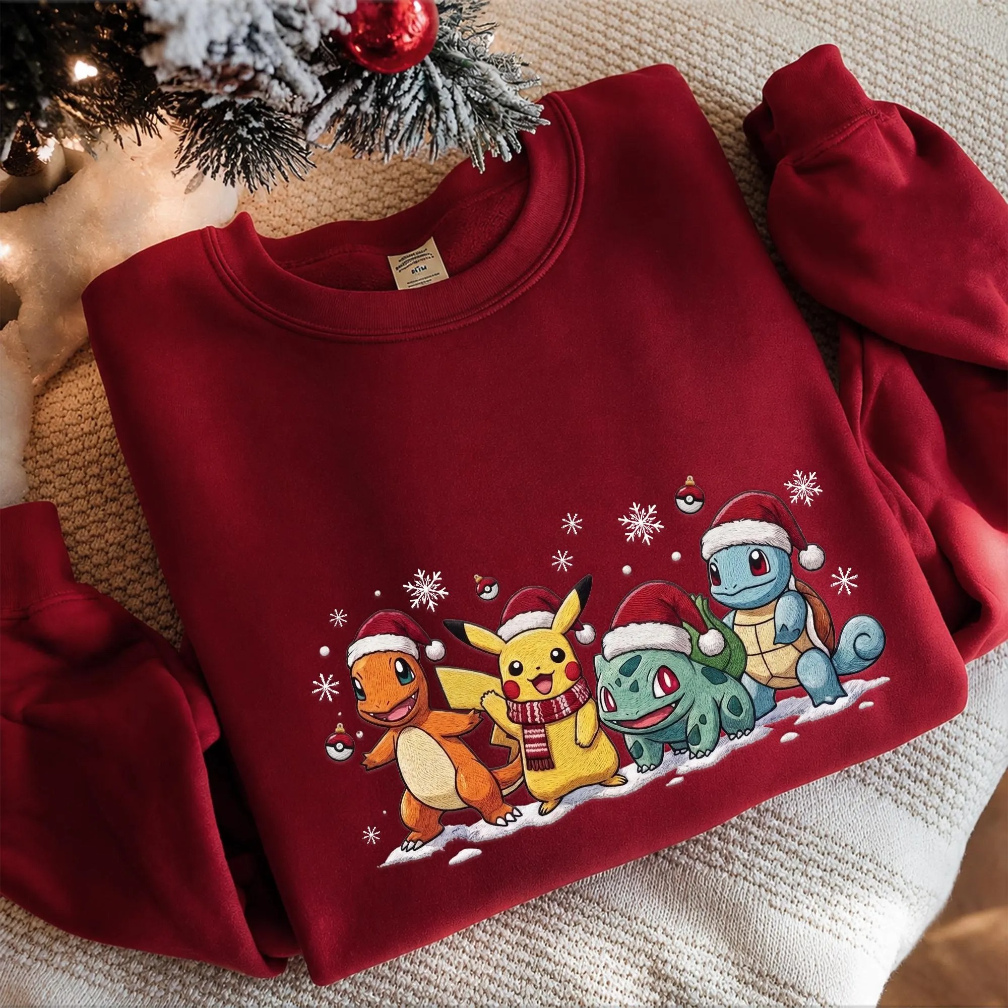 Cute Kawaii Poke Christmas Gamer Sweatshirt